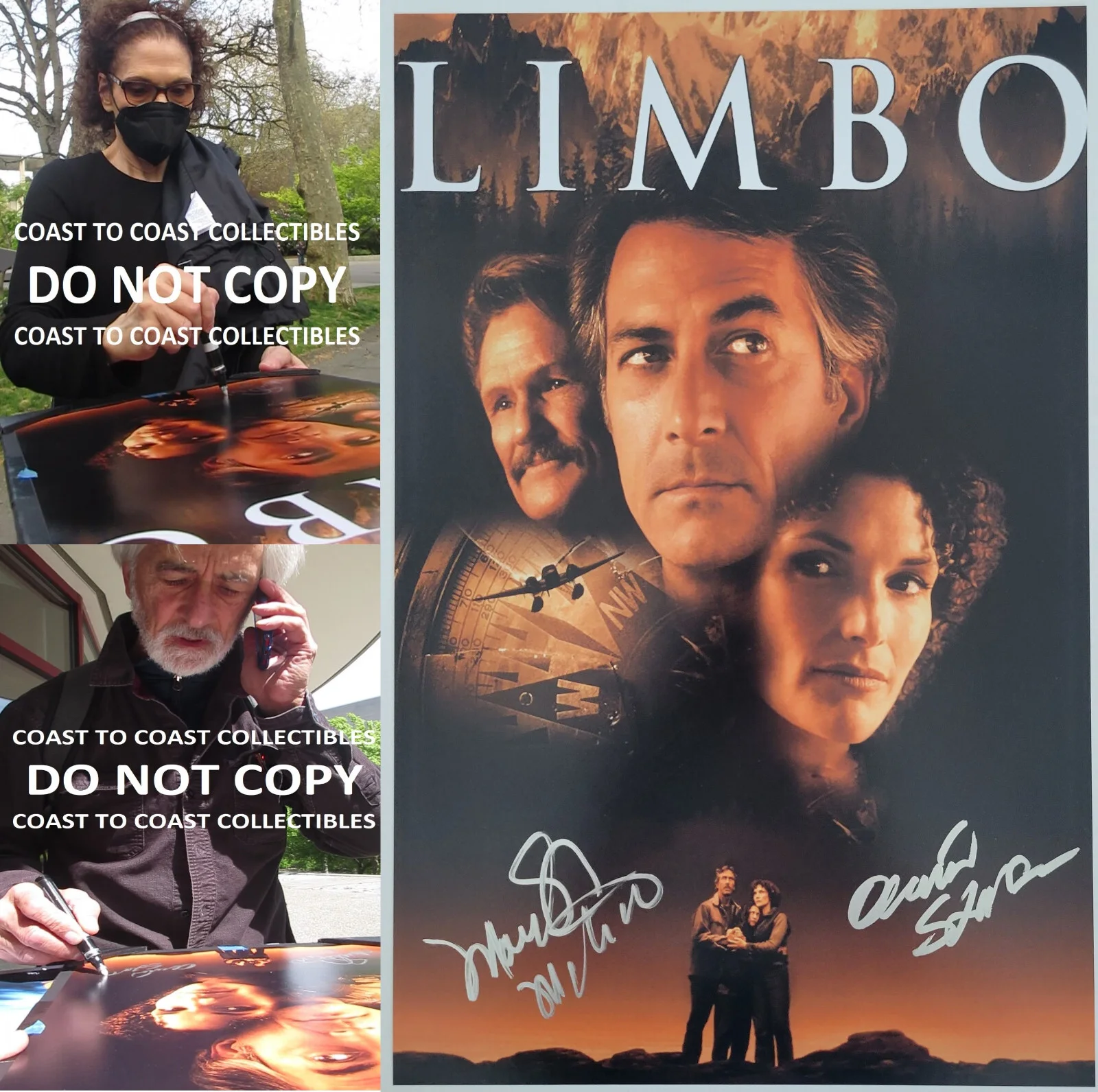 David Strathairn Mary Elizabeth Mastrantonio — David Strathairn Mary Elizabeth Mastrantonio signed Limbo 12x18 photo proof COA