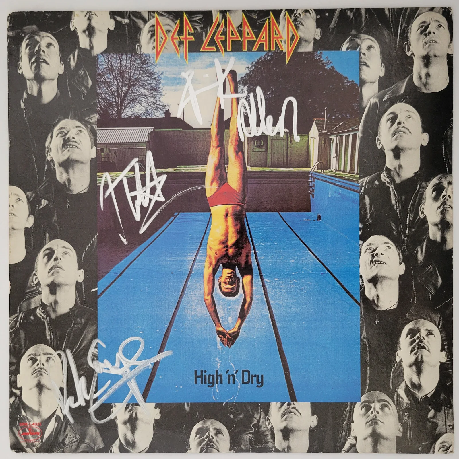 Def Leppard signed High N Dry album COA exact proof Elliott,Allen,Savage, image 3