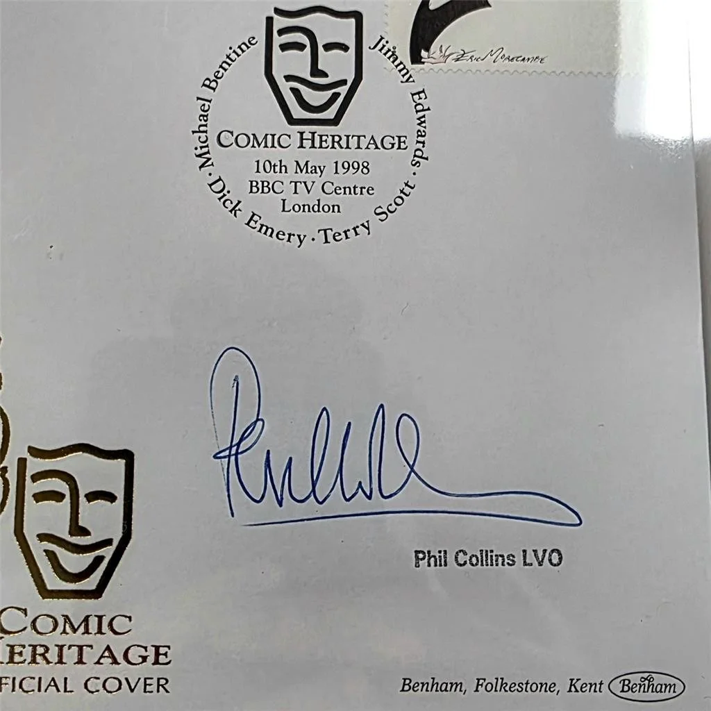 Phil Collins signed Comic Heritage Official Envelope autograph PSA/DNA (Slab), image 2
