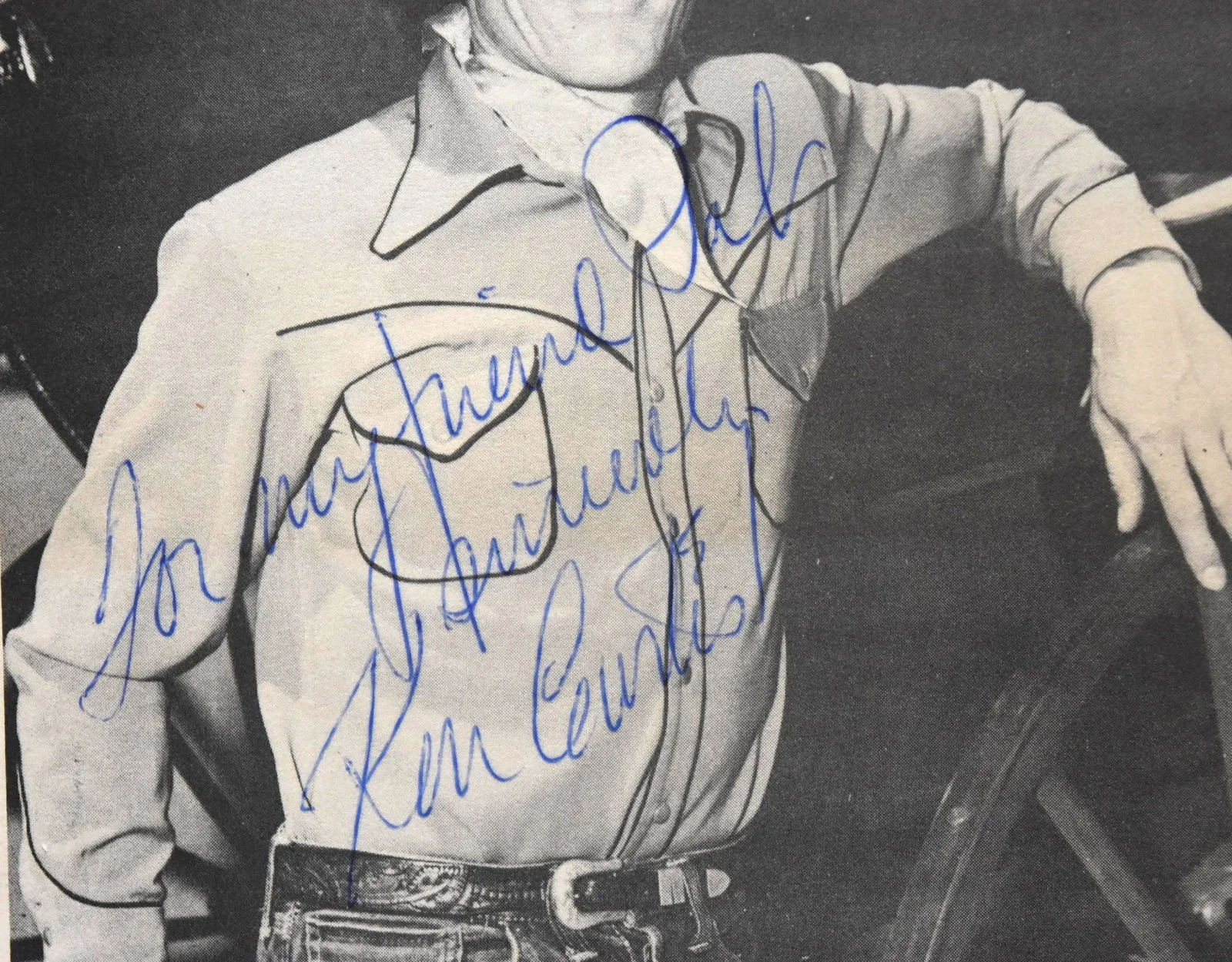 Ken Curtis Hand Signed Photo 5"X7" JSA COA, image 2