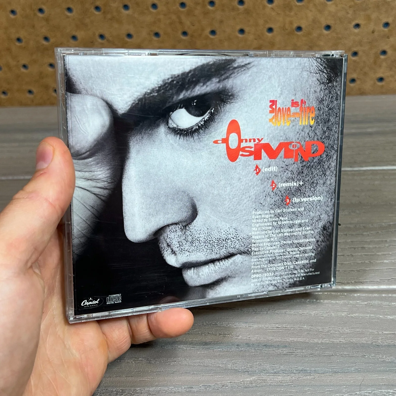 Donny Osmond — SUPER RARE Donny Osmond SIGNED Capitol Records Listening Party Ticket Invite CD, image 4