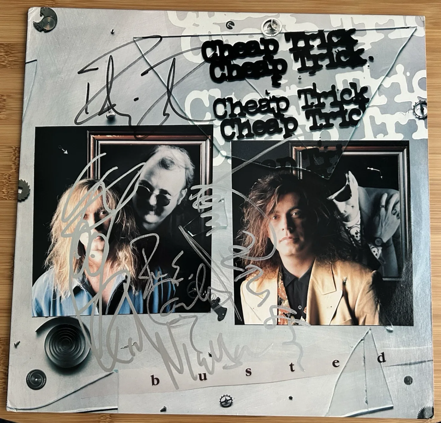 Cheap Trick “Busted” Vinyl - Autographed/Signed - Entire Band - Robin Zander + 3, image 2