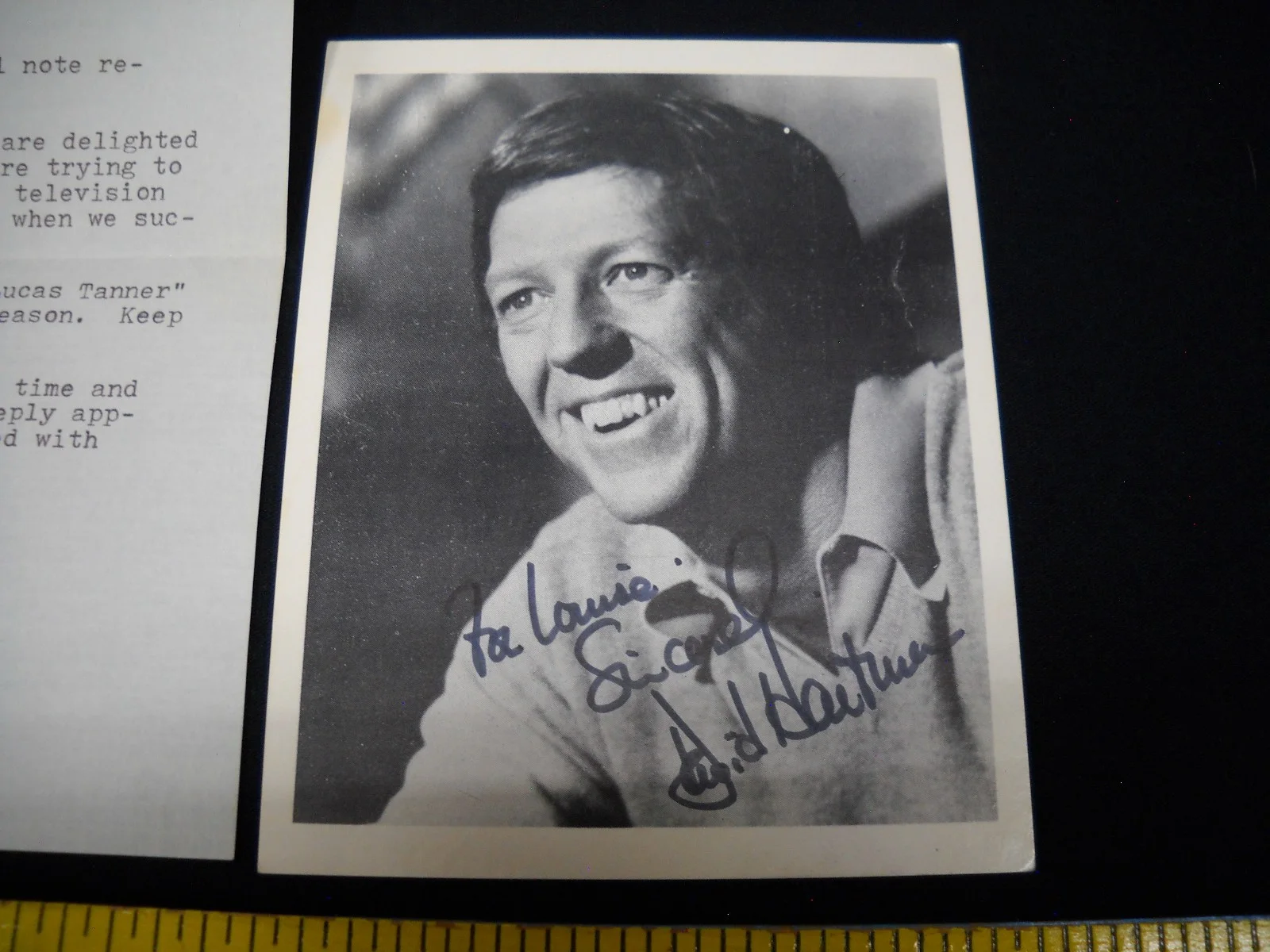 David Hartman — 4x5 Matte Autographed Signed Photo David Hartman W/ Personal Letter 3-20-1975, изображение 2