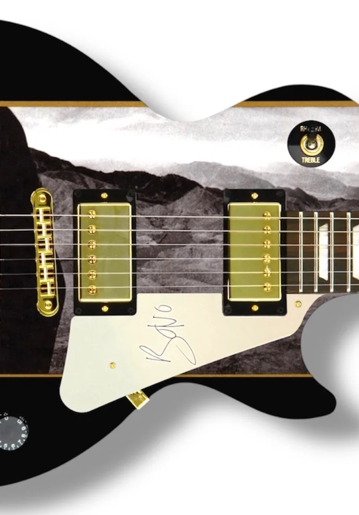 Bono Signed Custom U2 Joshua Tree Epiphone Les Paul Guitar Rare, image 2