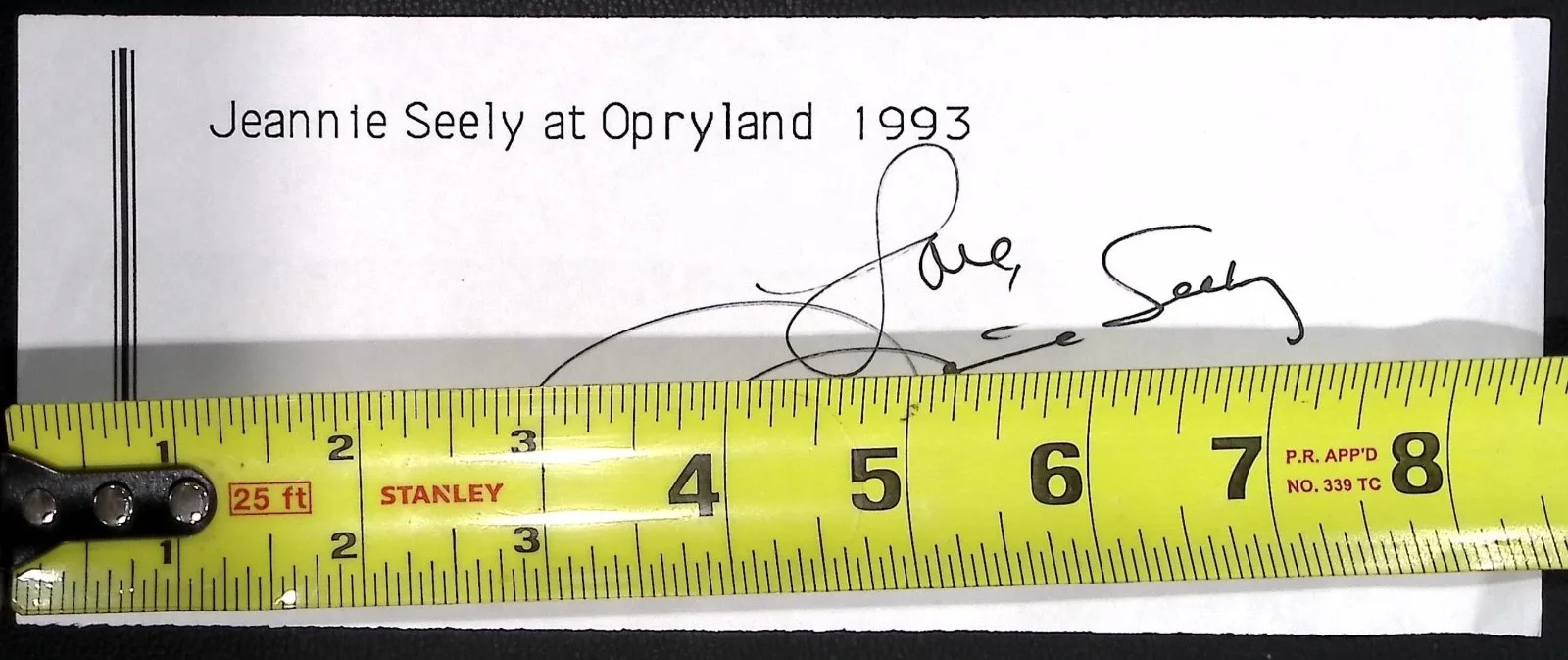 Vintage 1993 Opryland Autographed Page Love Signature Country Music Memorabilia, изображение 3