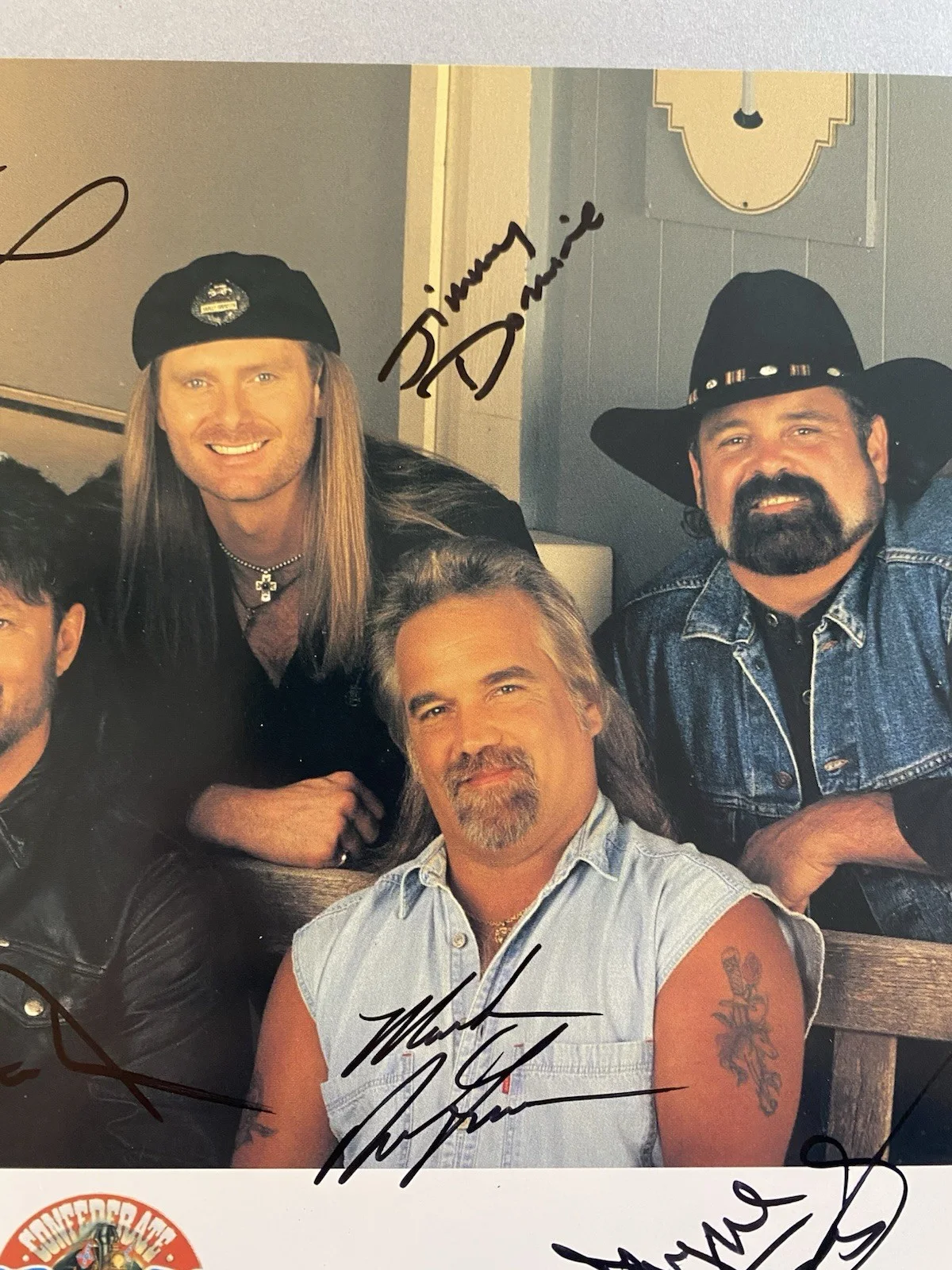 Confederate Railroad Signed Publicity 8x10 Photo Signed By All 6 Complete, изображение 3