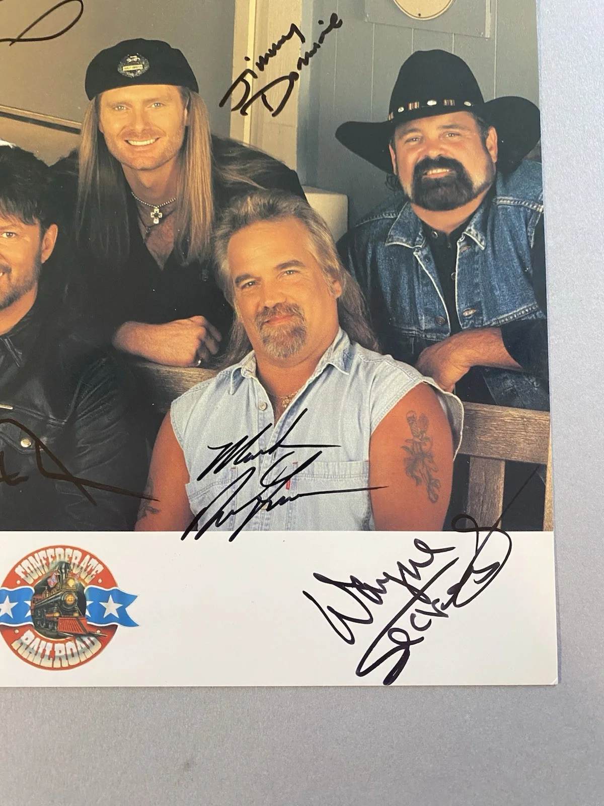 Confederate Railroad Signed Publicity 8x10 Photo Signed By All 6 Complete, изображение 4