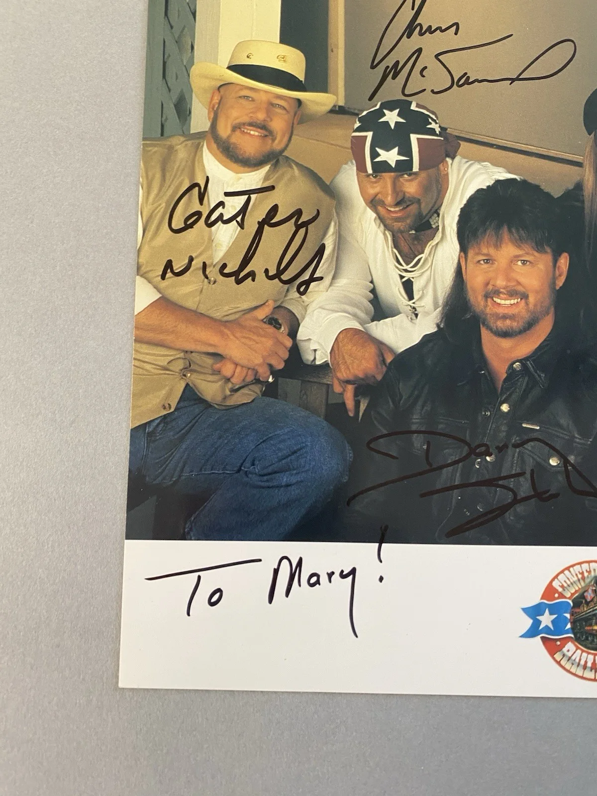 Confederate Railroad Signed Publicity 8x10 Photo Signed By All 6 Complete, изображение 5