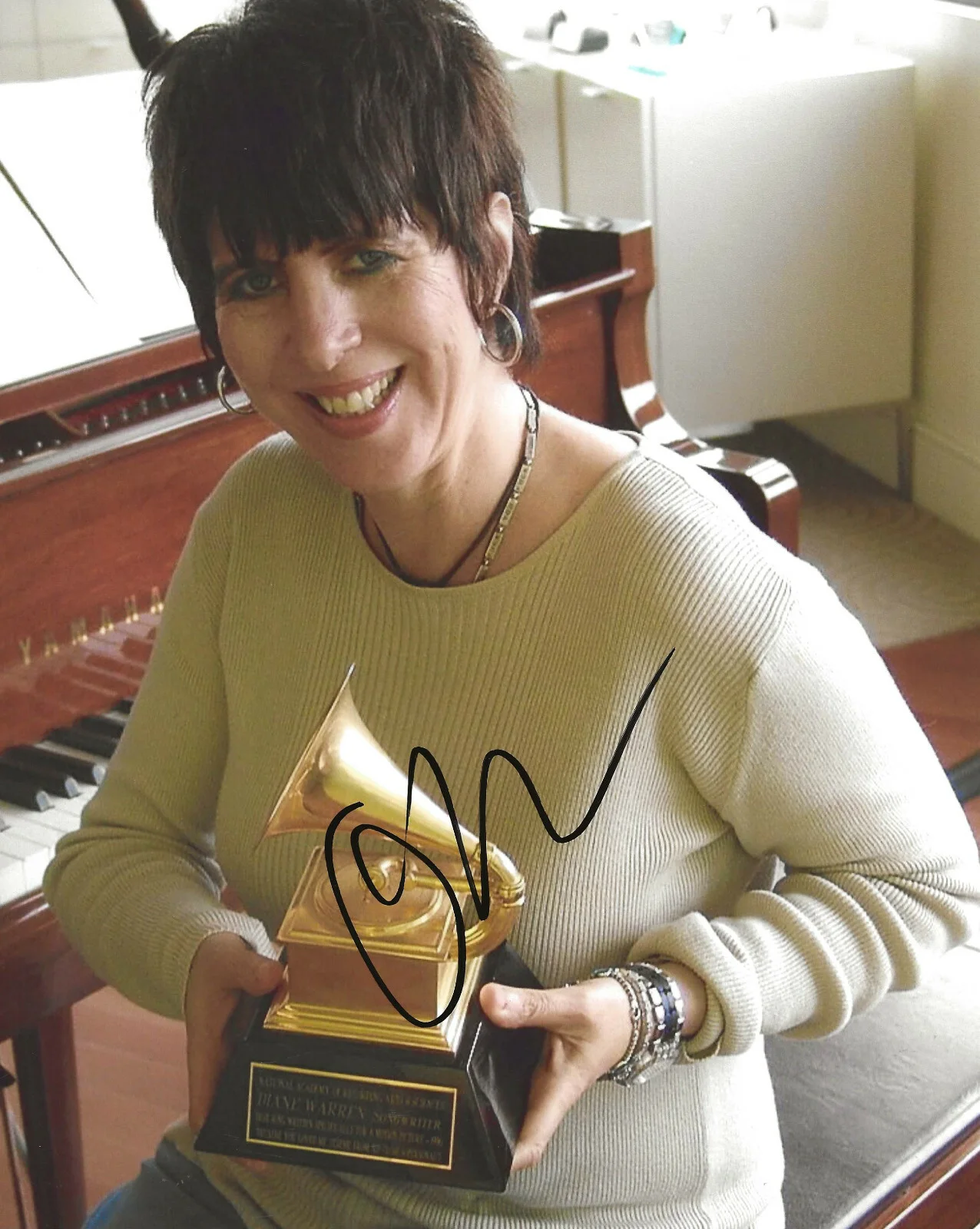 Diane Warren Songwritter musician signed 8x10 Photo, exact Proof COA autographed, image 2