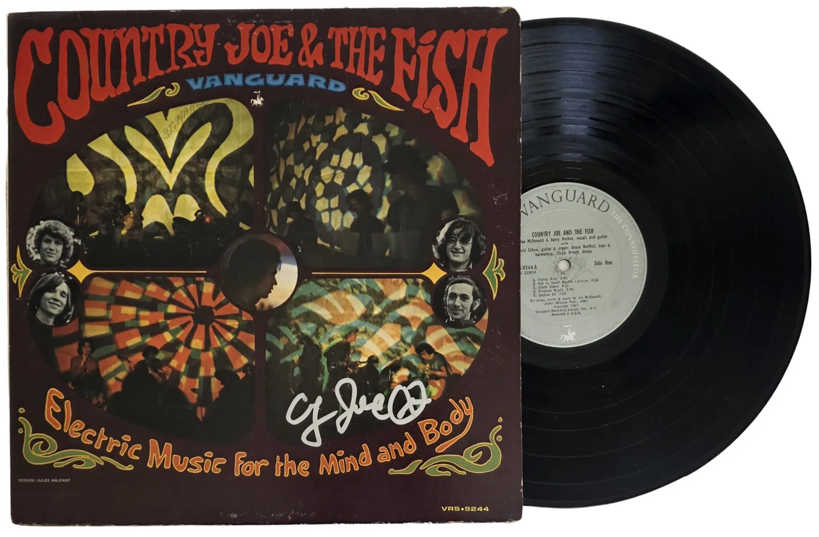Country Joe Signed Electric Music For.. Album COA Proof Autographed Vinyl Record, изображение 2