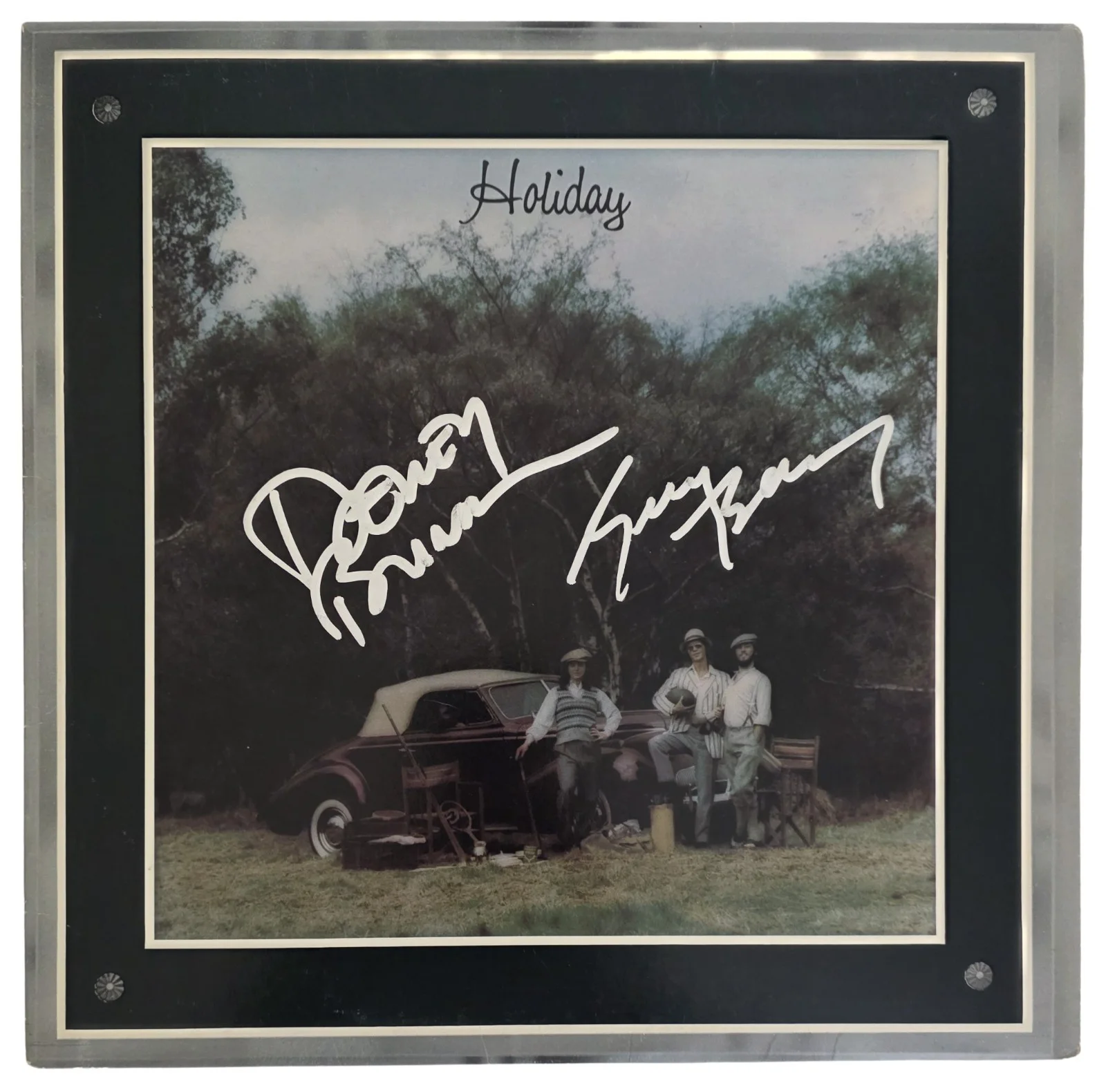 Dewey Bunnell Gerry Beckley Signed America Holiday Album COA Proof Vinyl Record, изображение 3