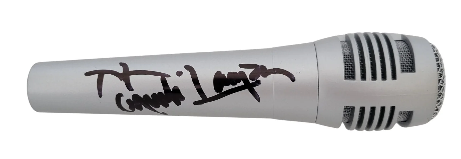 Cyndi Lauper Girls just want to have fun signed microphone mic proof Beckett COA, изображение 2