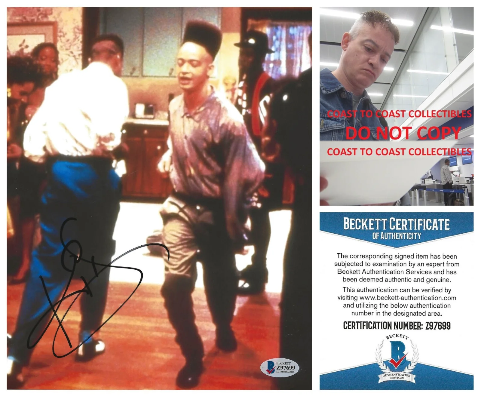 Christopher Reid — Christopher Reid signed Kid House Party 8x10 photo Beckett COA Proof,autographed