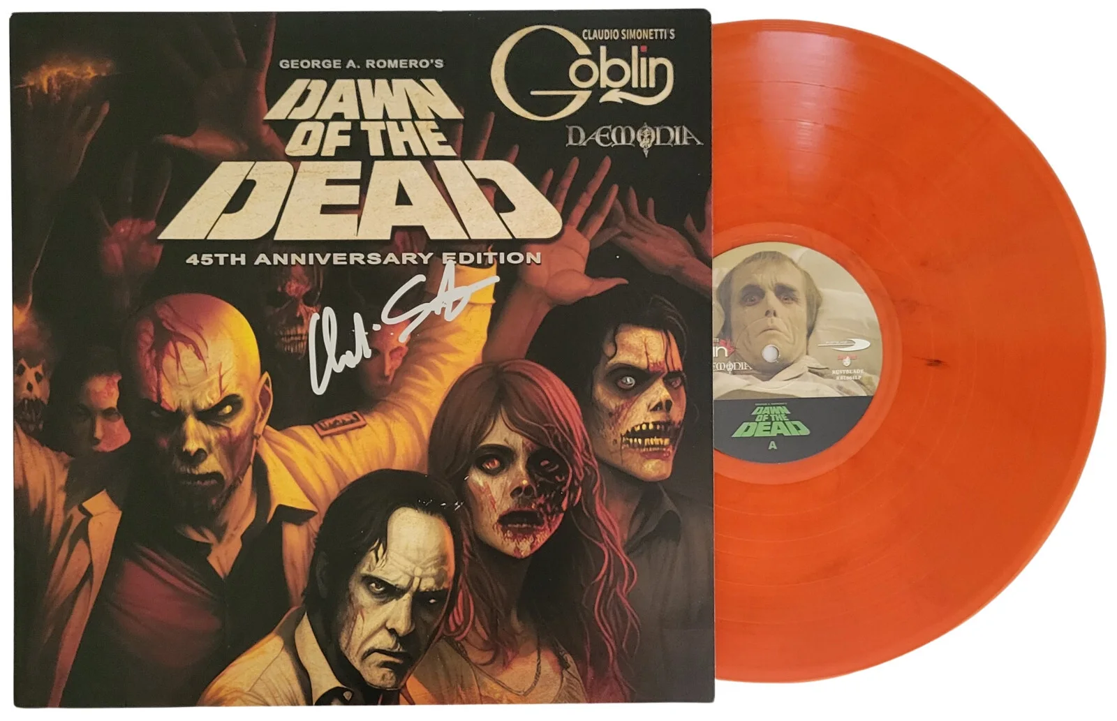 Claudio Simonetti Goblin Signed Dawn of the Dead Album Proof Autographed Vinyl, image 2