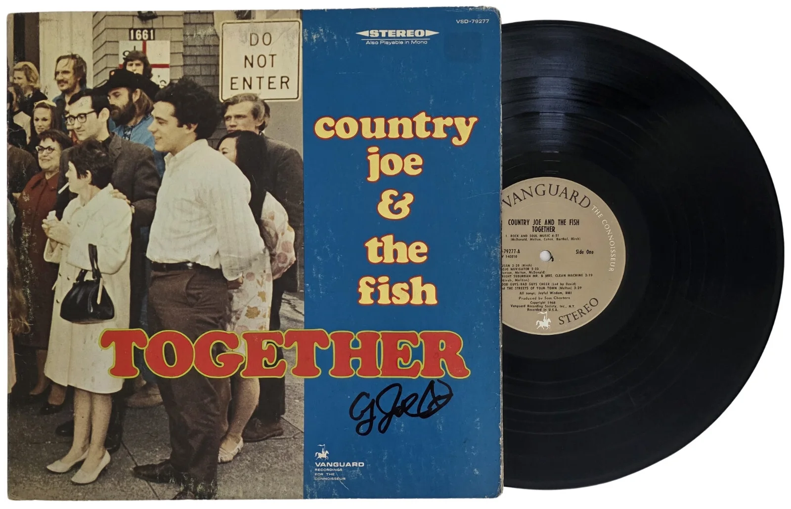 Country Joe McDonald Signed Together Album COA Proof Autographed Vinyl Record, изображение 2
