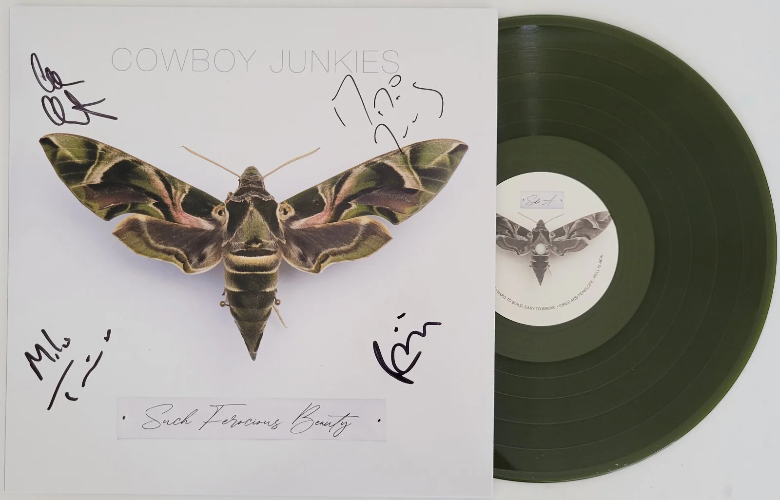 Cowboy Junkies signed Such Ferocious Beauty album JSA COA autograph vinyl Record, image 2
