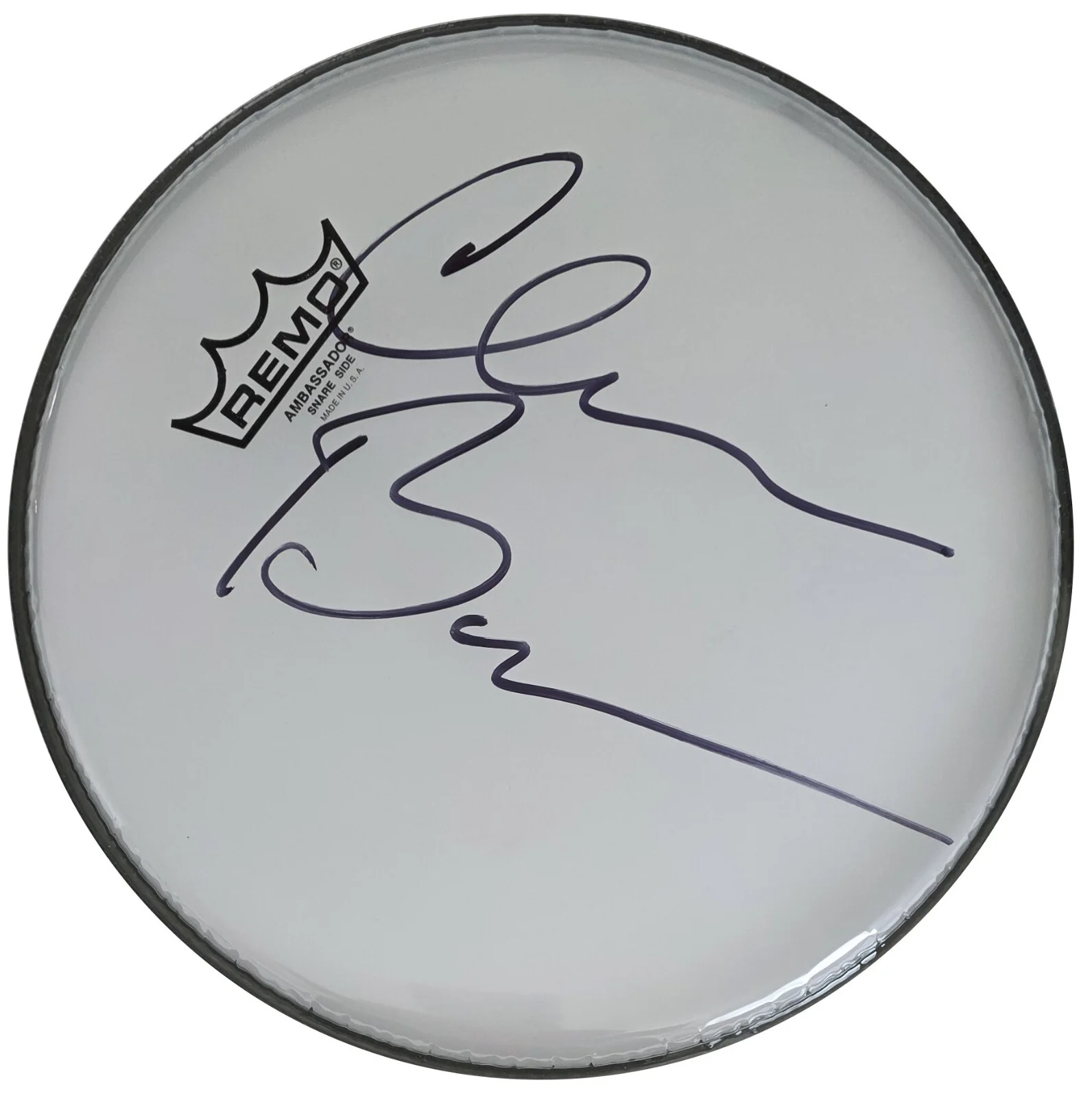 Clem Burke Blondie Drummer signed 10'' Drumhead COA exact proof autographed, image 2