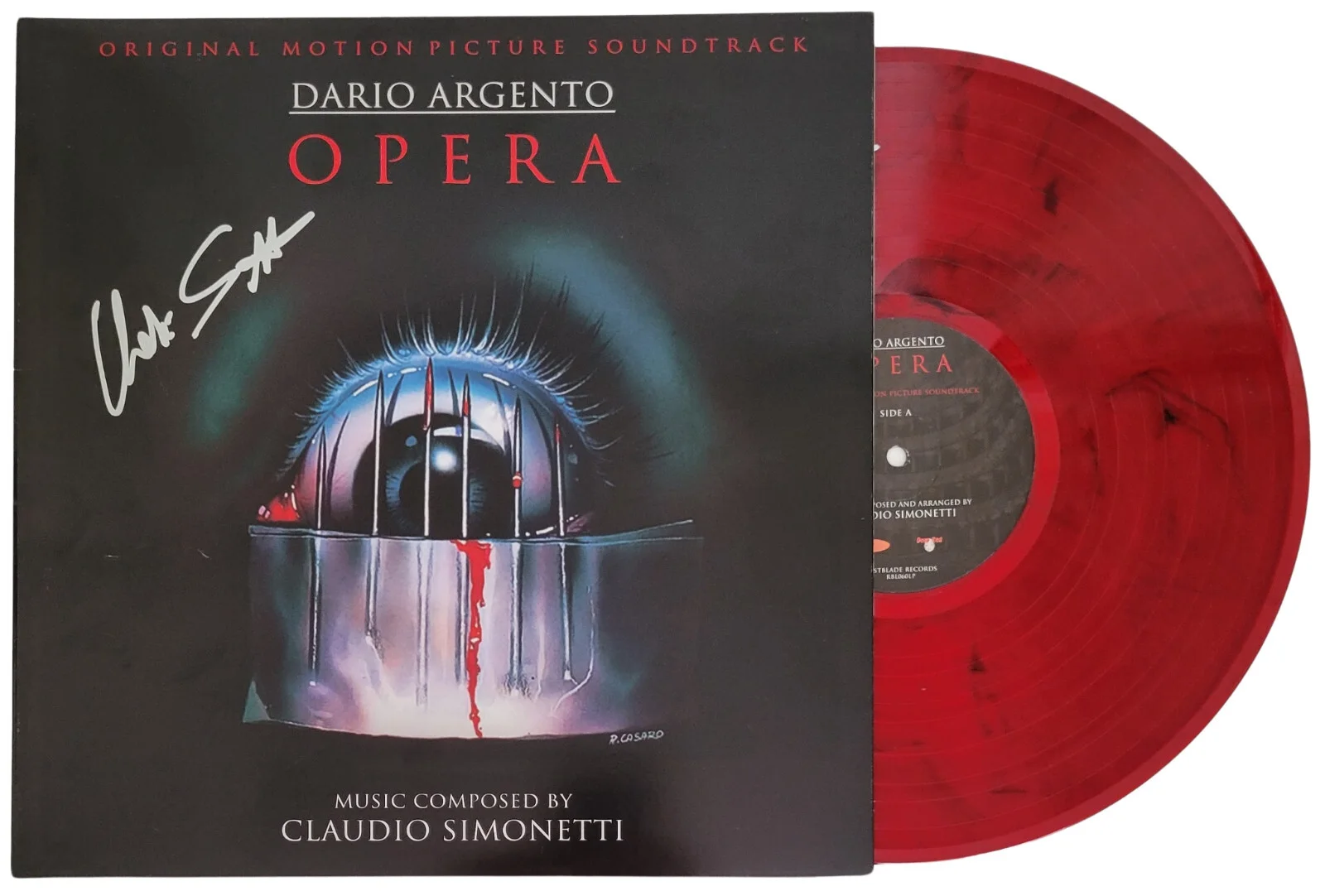 Claudio Simonetti Signed Dario Argentos Opera Album COA Proof Autographed Vinyl, image 2