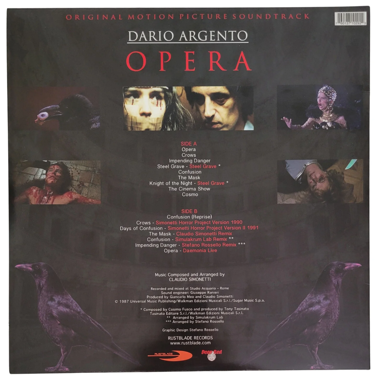 Claudio Simonetti Signed Dario Argentos Opera Album COA Proof Autographed Vinyl, image 4