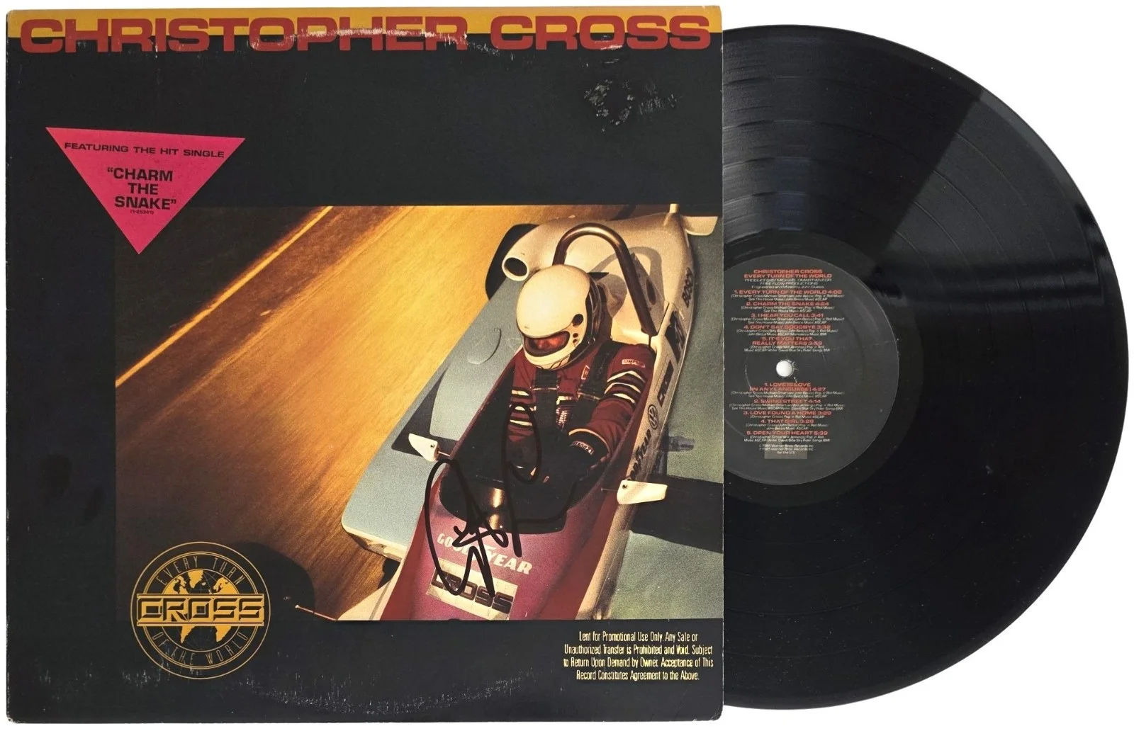Christopher Cross Signed Every Turn of the World Album Proof Autographed Vinyl, изображение 2