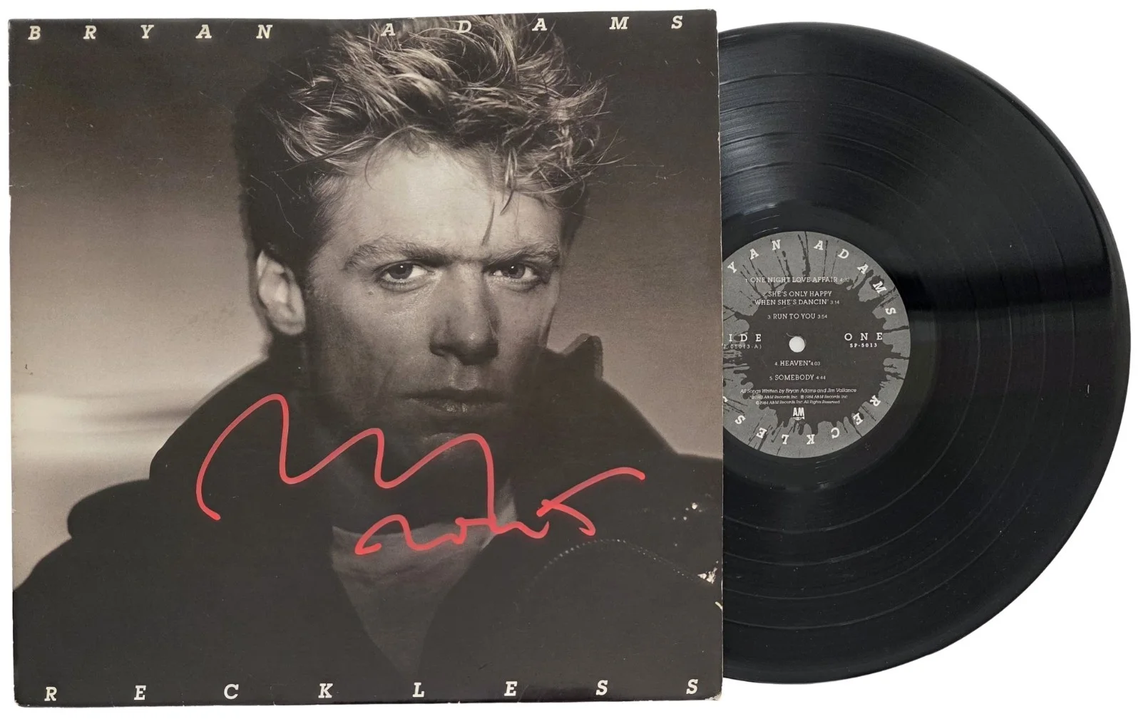 Bryan Adams Signed Reckless Album COA Exact Proof Autographed Vinyl Record, image 2