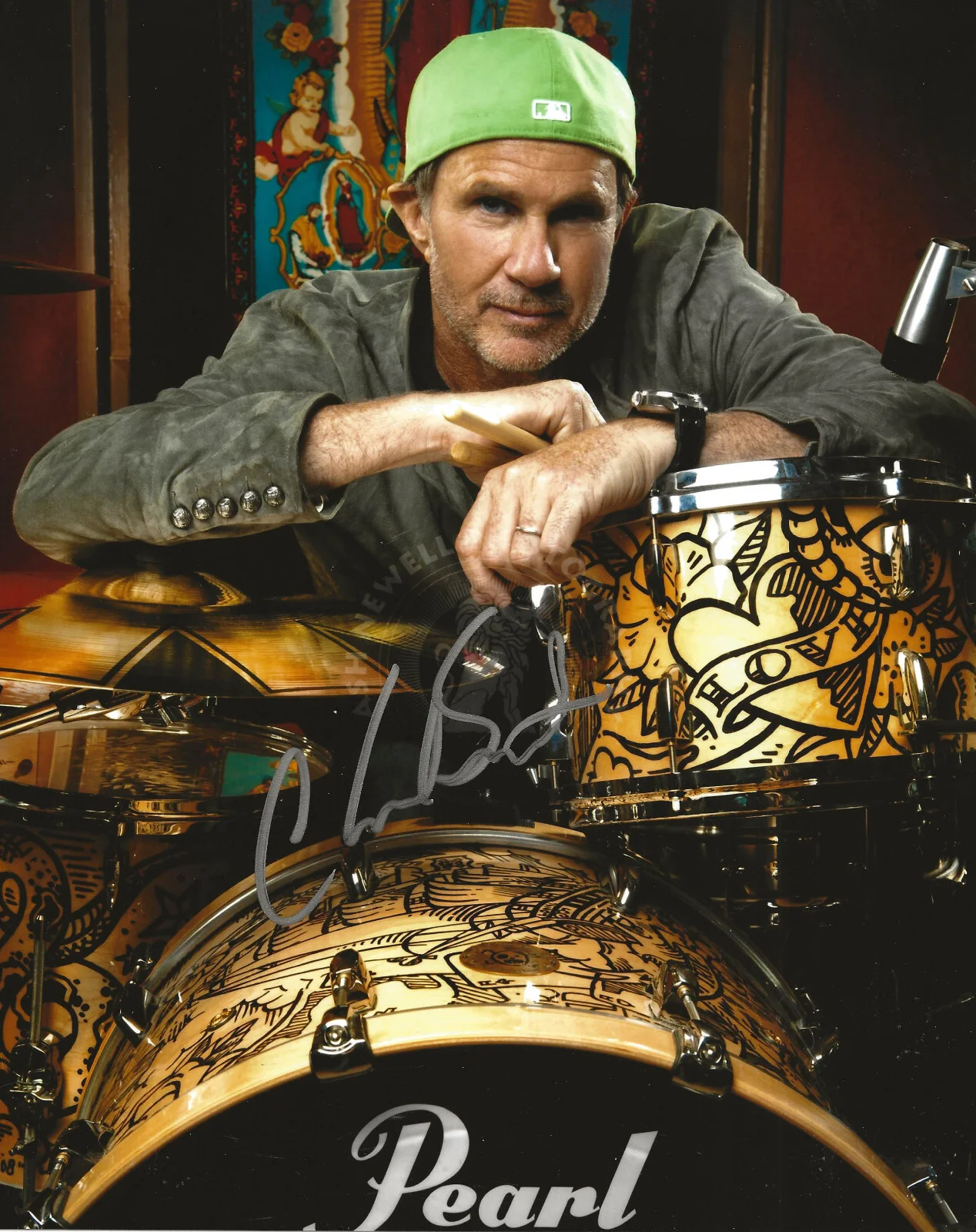Chad Smith Red Hot Chili Peppers Drummer signed 8x10 photo COA Proof.autographed, image 2