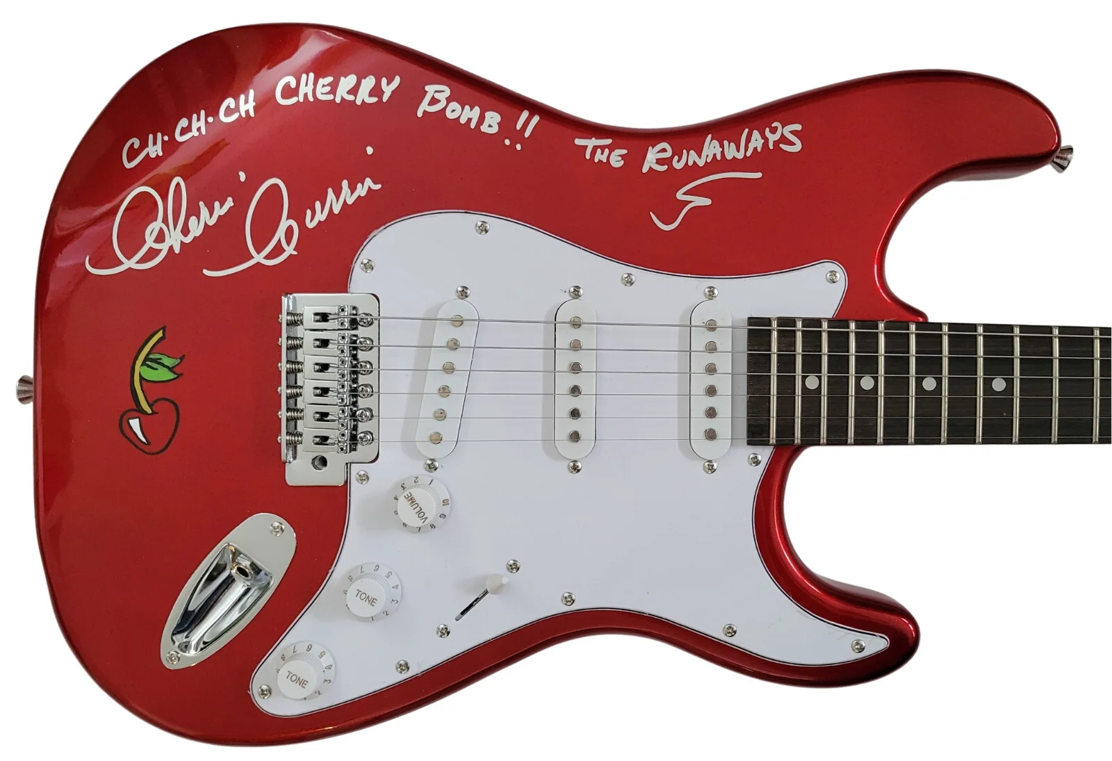 Cherie Currie The Runaway signed electric guitar COA proof Cherry Bomb autograph, изображение 2
