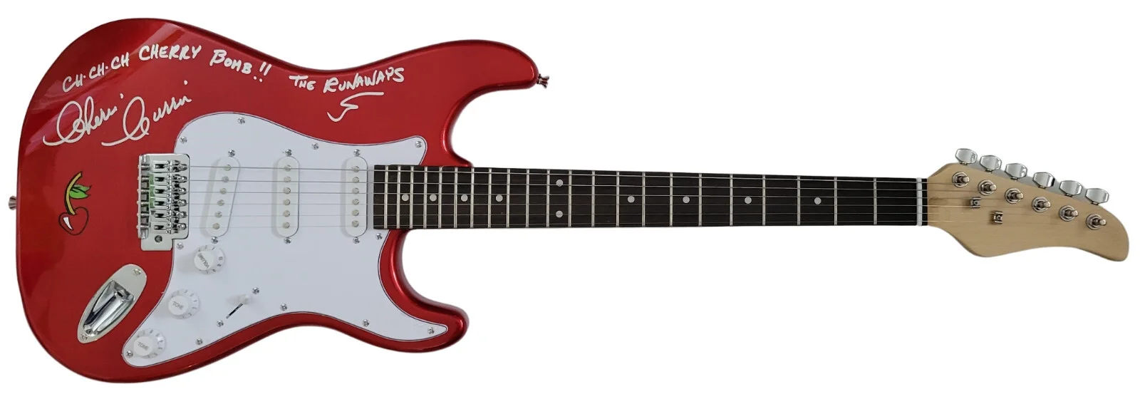 Cherie Currie The Runaway signed electric guitar COA proof Cherry Bomb autograph, изображение 3