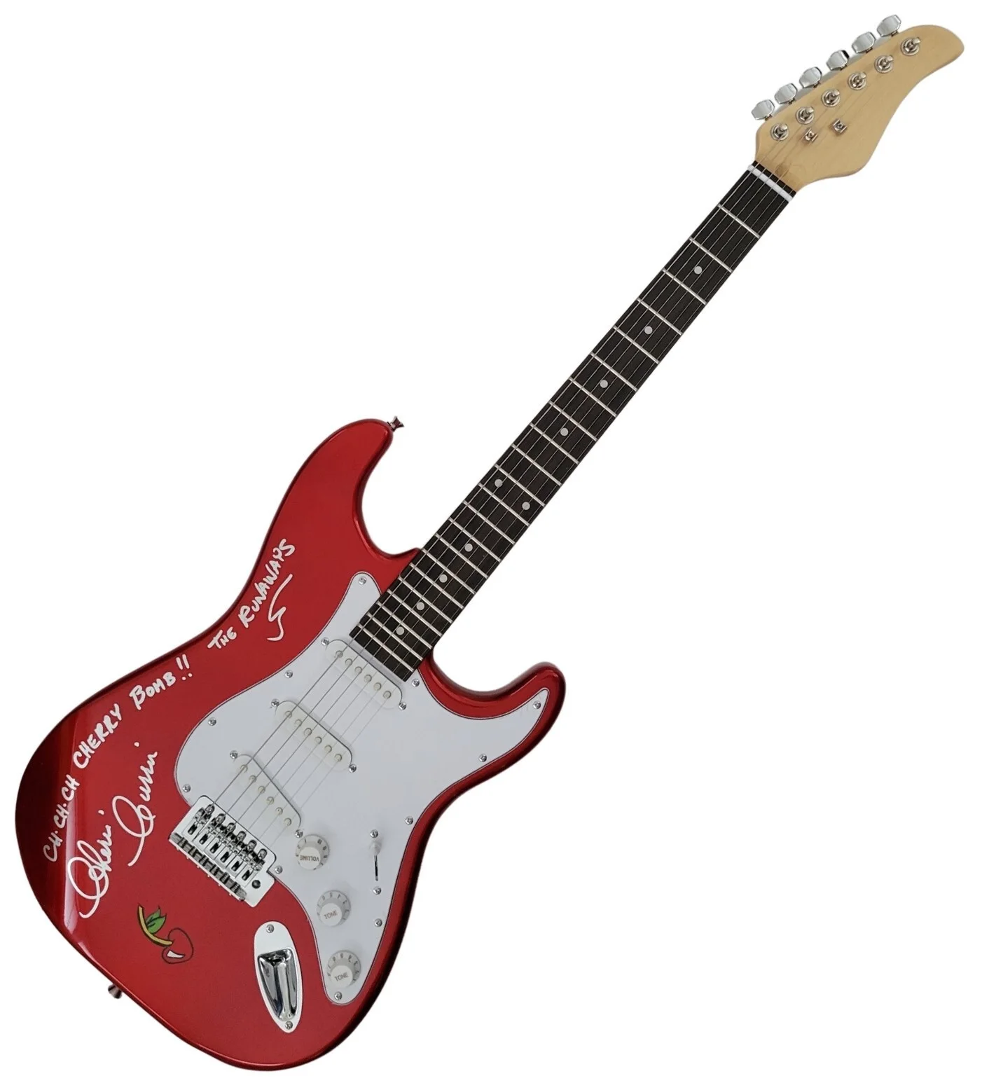 Cherie Currie The Runaway signed electric guitar COA proof Cherry Bomb autograph, изображение 4