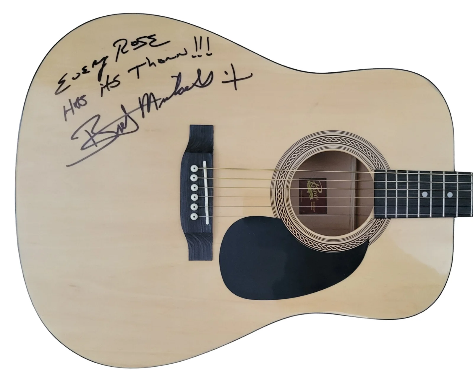 Bret Michaels Poison Signed Full Size Acoustic Guitar COA Proof Autographed, image 3