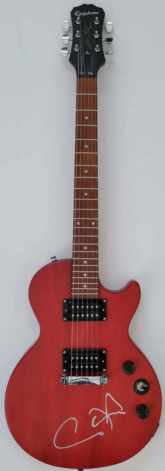 Carlos Santana signed Epiphone Les Paul guitar COA exact proof autographed Rare, изображение 3