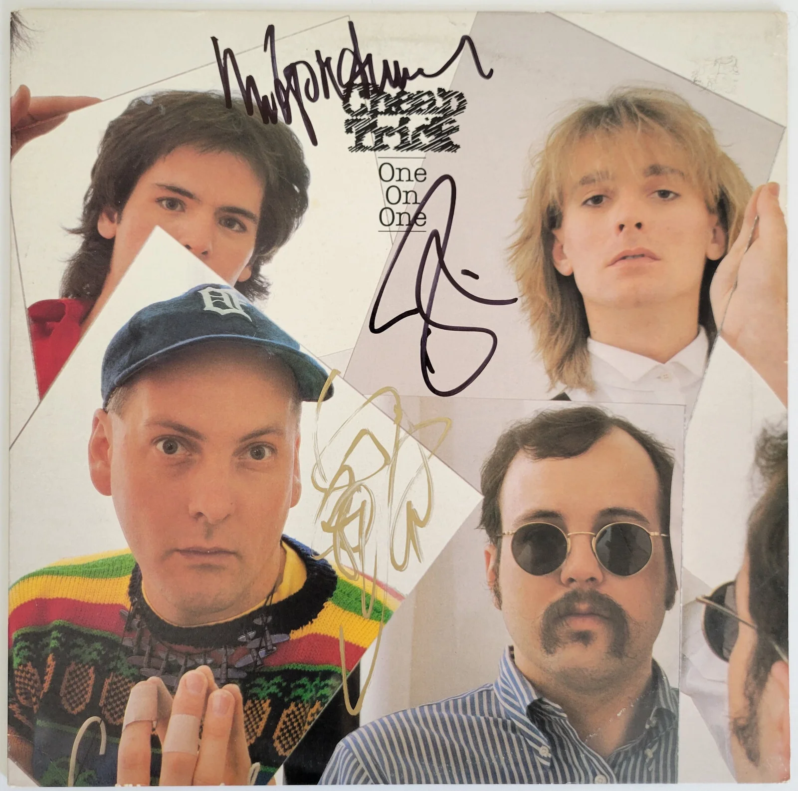 Cheap Trick signed One on One album vinyl COA proof Zander, Peterson,Nielsen, изображение 3