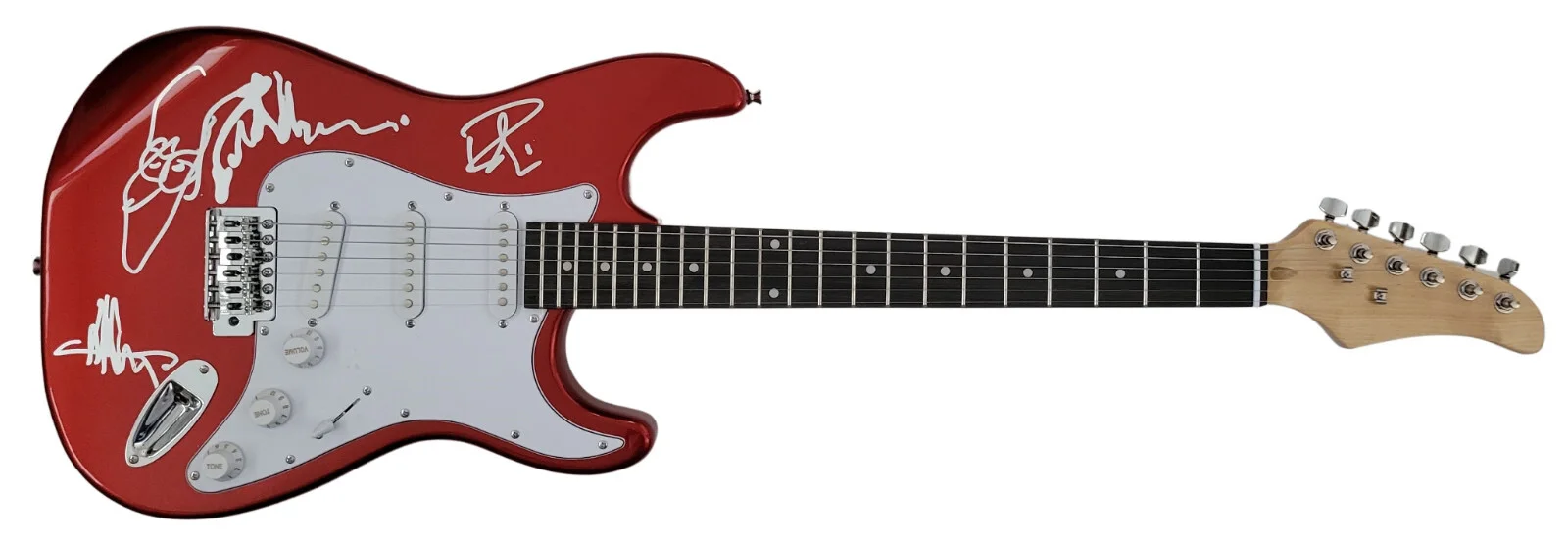 Cheap Trick band signed full size Electric guitar COA proof Robin, Rick, Tom., image 2