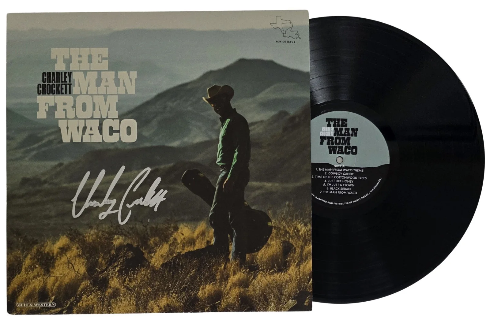 Charley Crockett Signed The Man From Waco Album COA Proof Autographed Vinyl, изображение 2