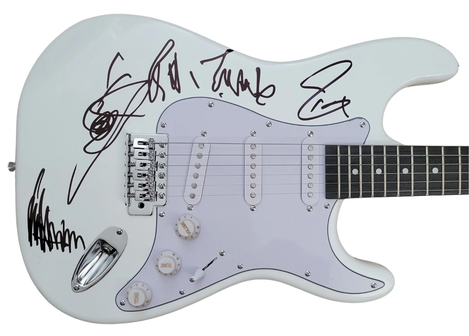 Cheap Trick Band Signed Full Size Electric Guitar COA Proof Robin,Rick,Tom Auto., image 4