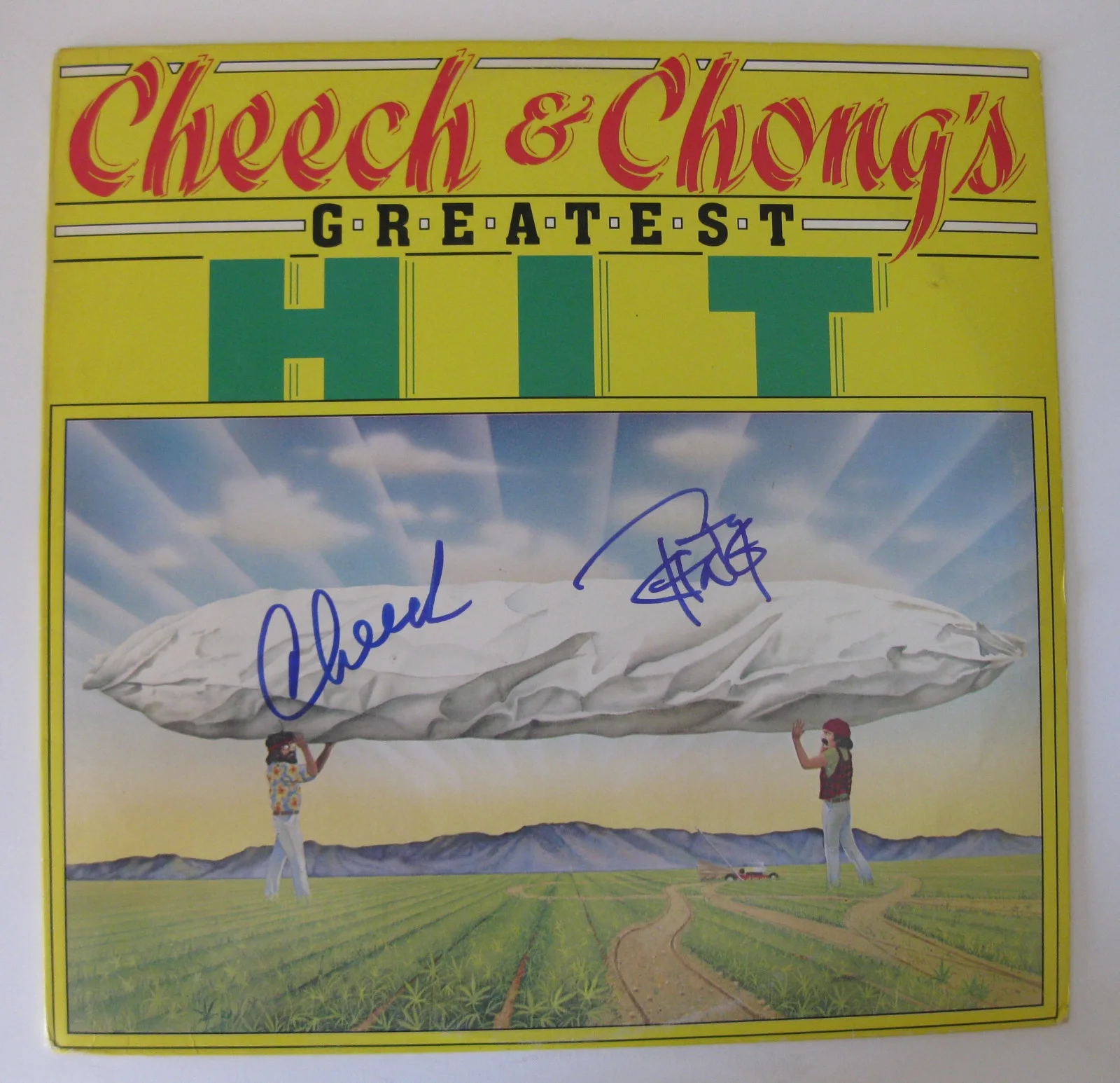 Cheech and Chong Signed Greatest Hit Album Exact Proof Beckett COA Vinyl Record, изображение 2