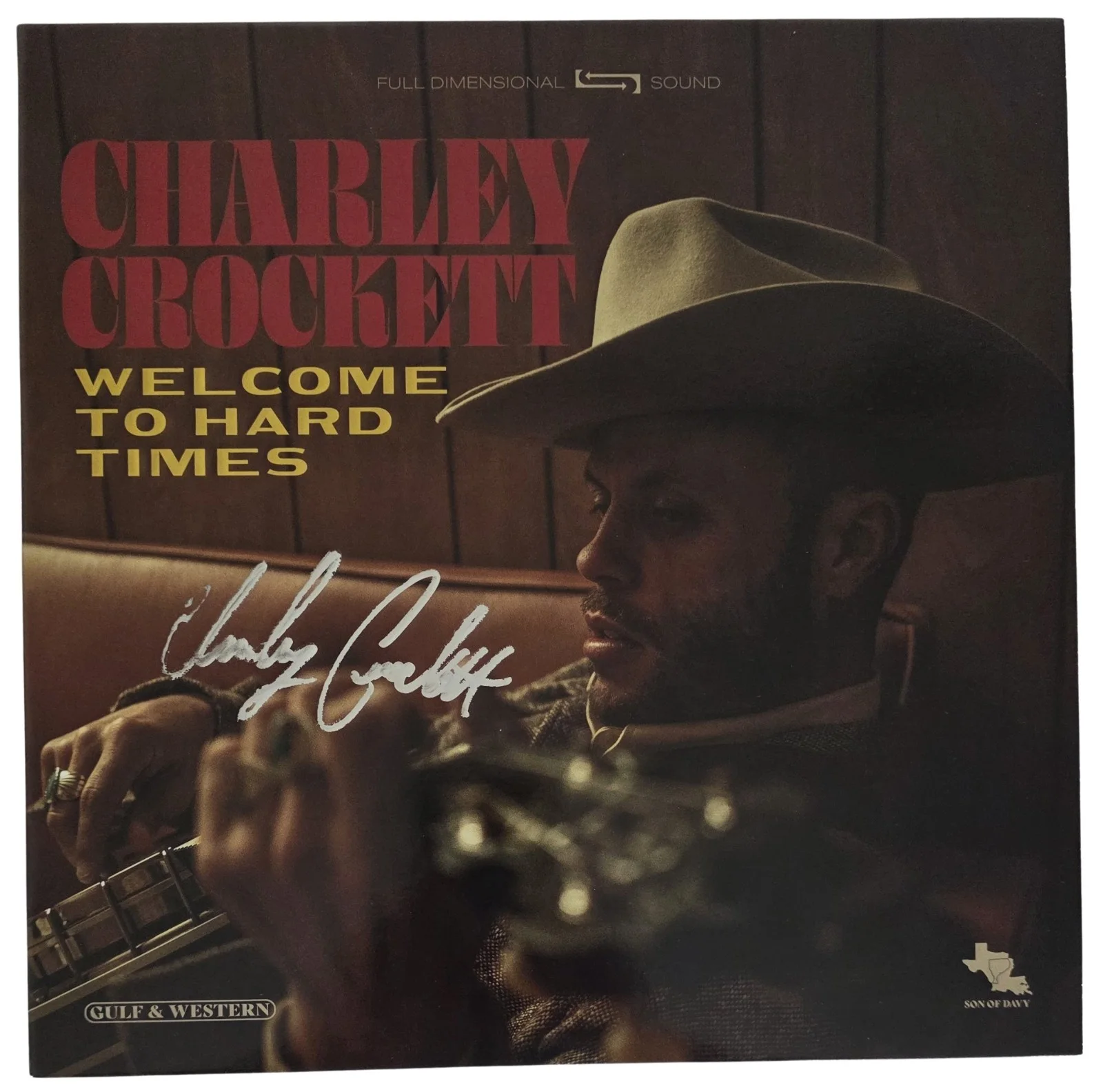 Charley Crockett Signed Welcome to Hard Times Album COA Proof Autographed Vinyl, изображение 3