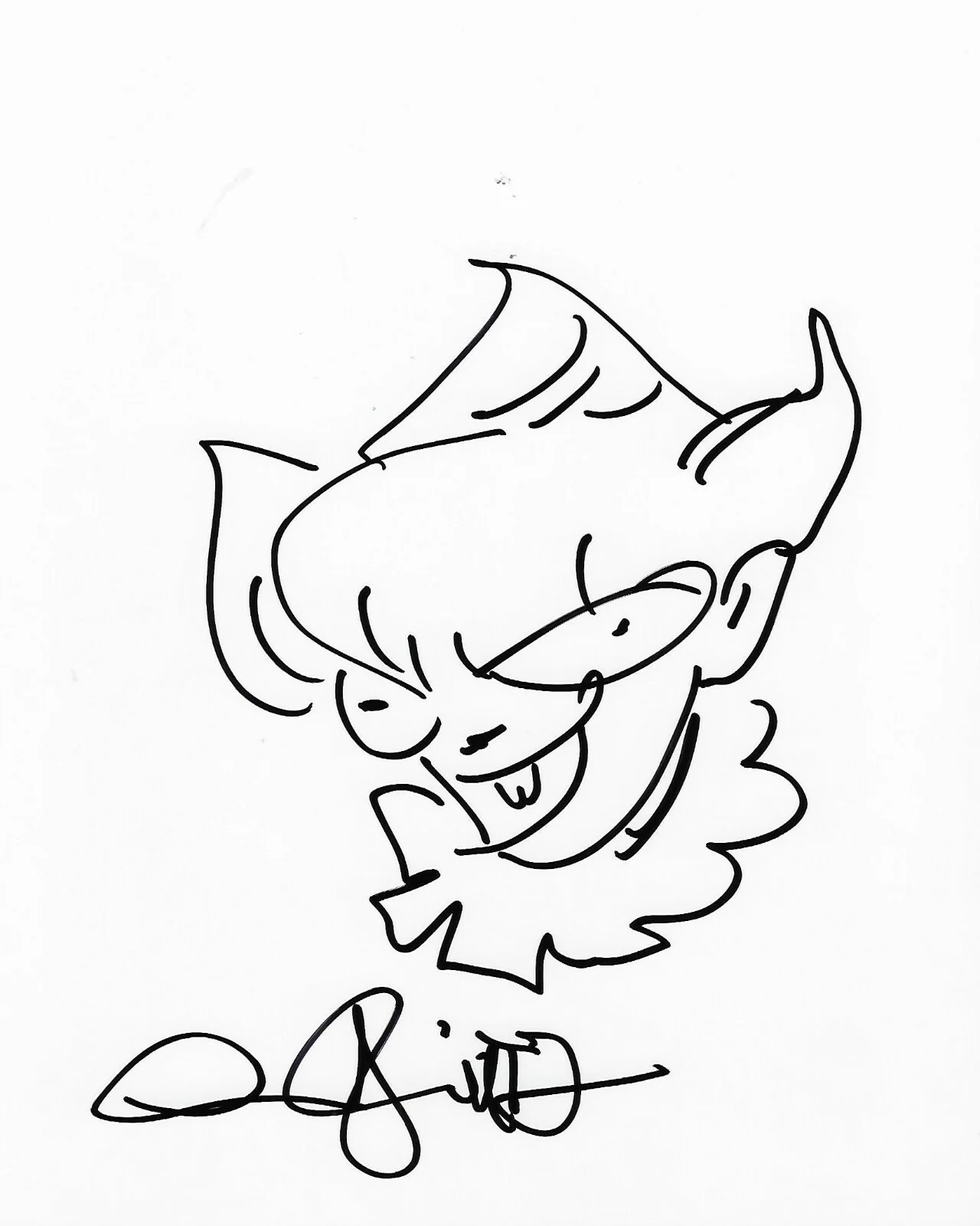 Andres Andy Muschietti signed original sketch Clown IT Chapter 2 Pennywis, Proof, изображение 2