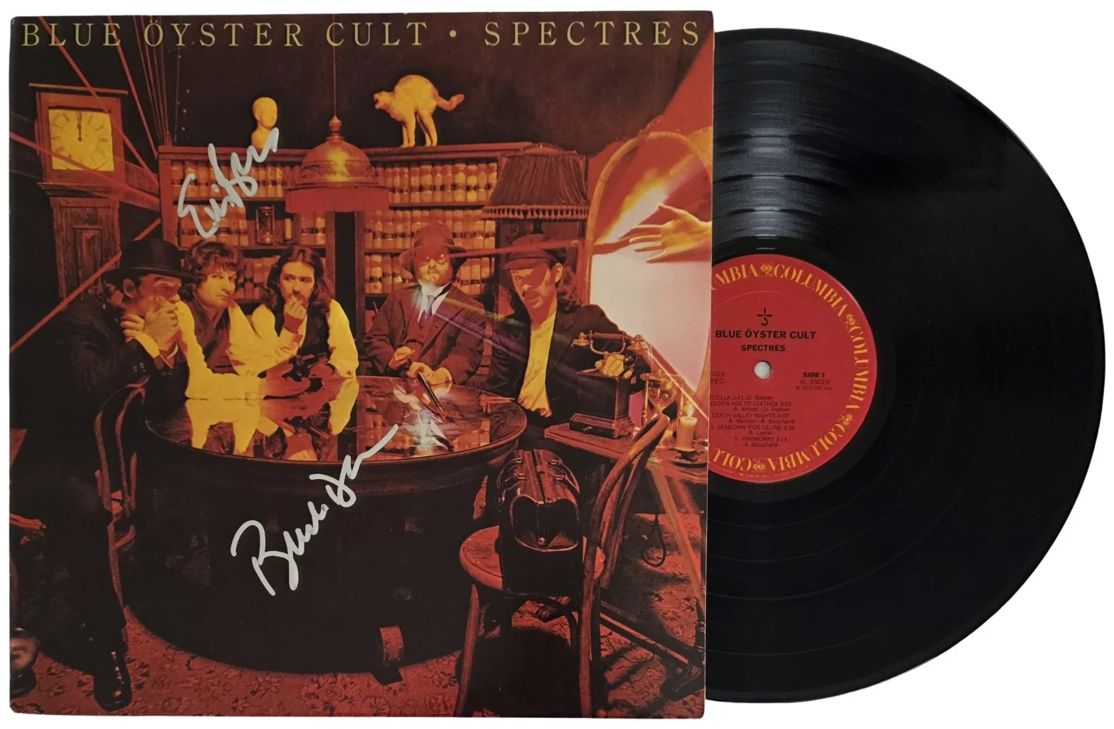 Blue Oyster Cult Signed Spectres Album COA Proof Autographed Vinyl Record, image 2