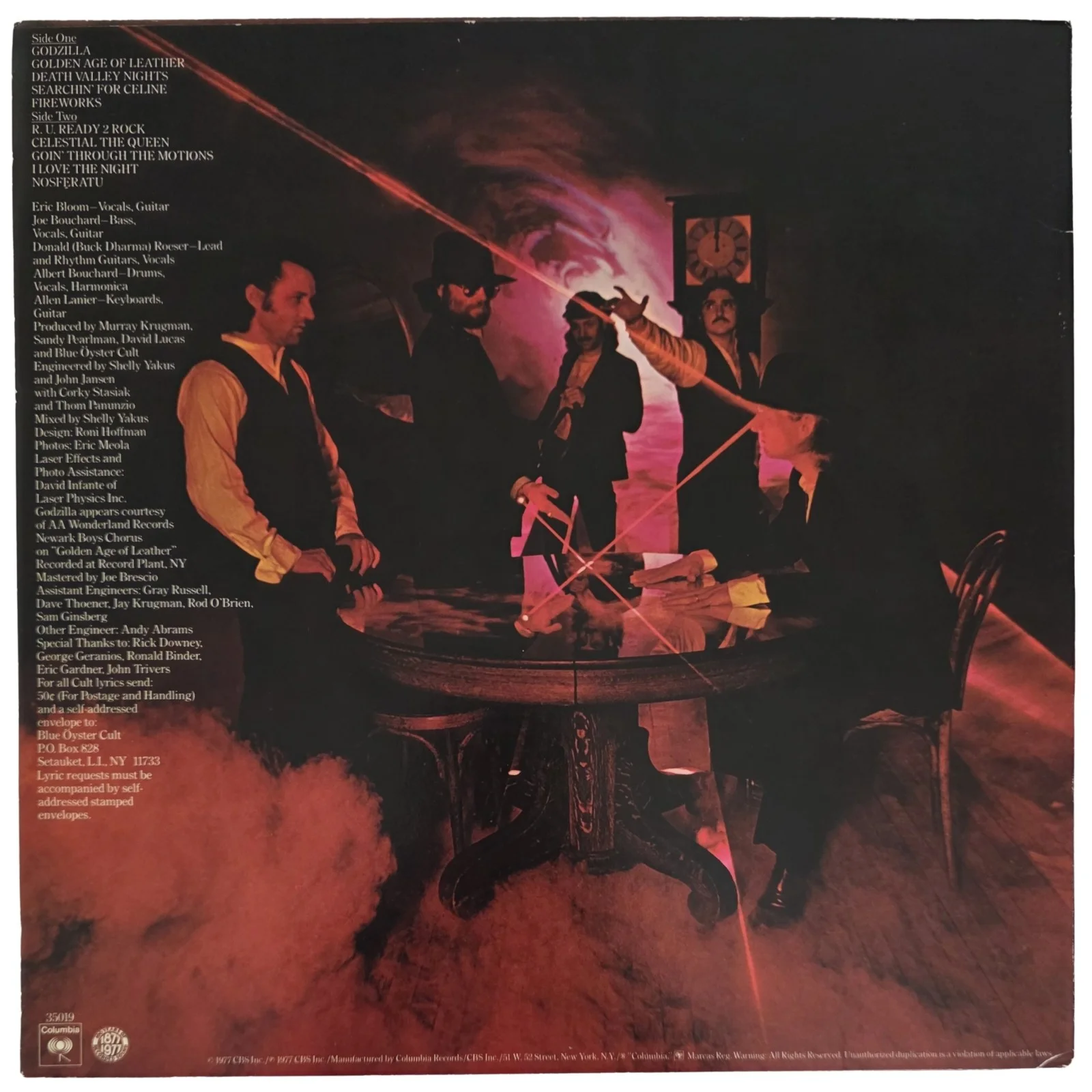 Blue Oyster Cult Signed Spectres Album COA Proof Autographed Vinyl Record, image 5
