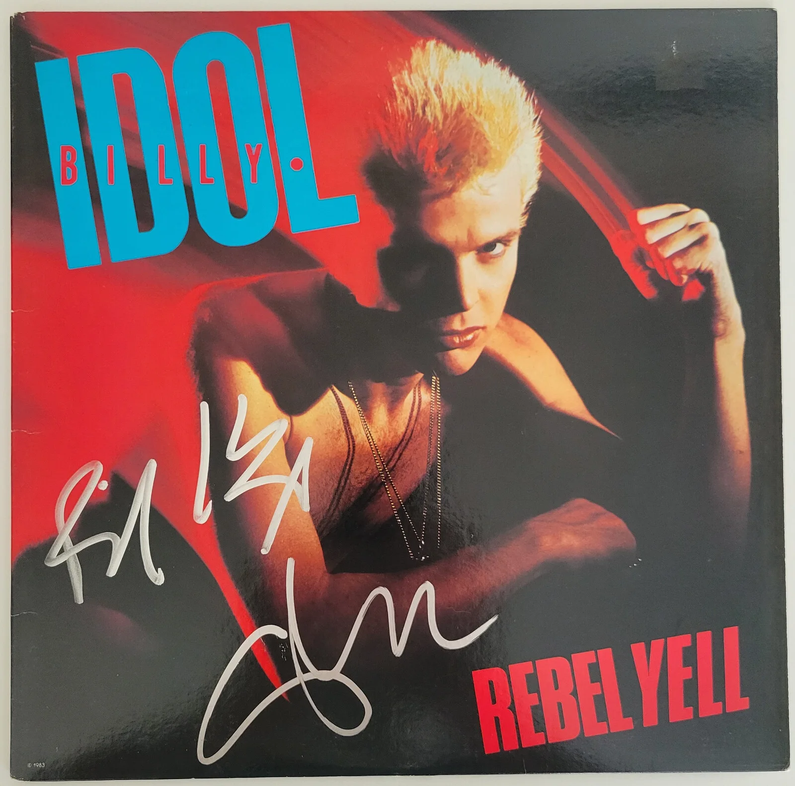 Billy Idol Steve Stevens signed Rebel Yell album vinyl LP COA proof autographed, изображение 3