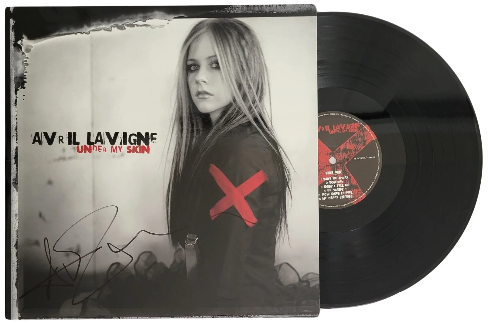 Avril Lavigne Signed Under My Skin Album Vinyl Record COA Proof Autographed, image 3