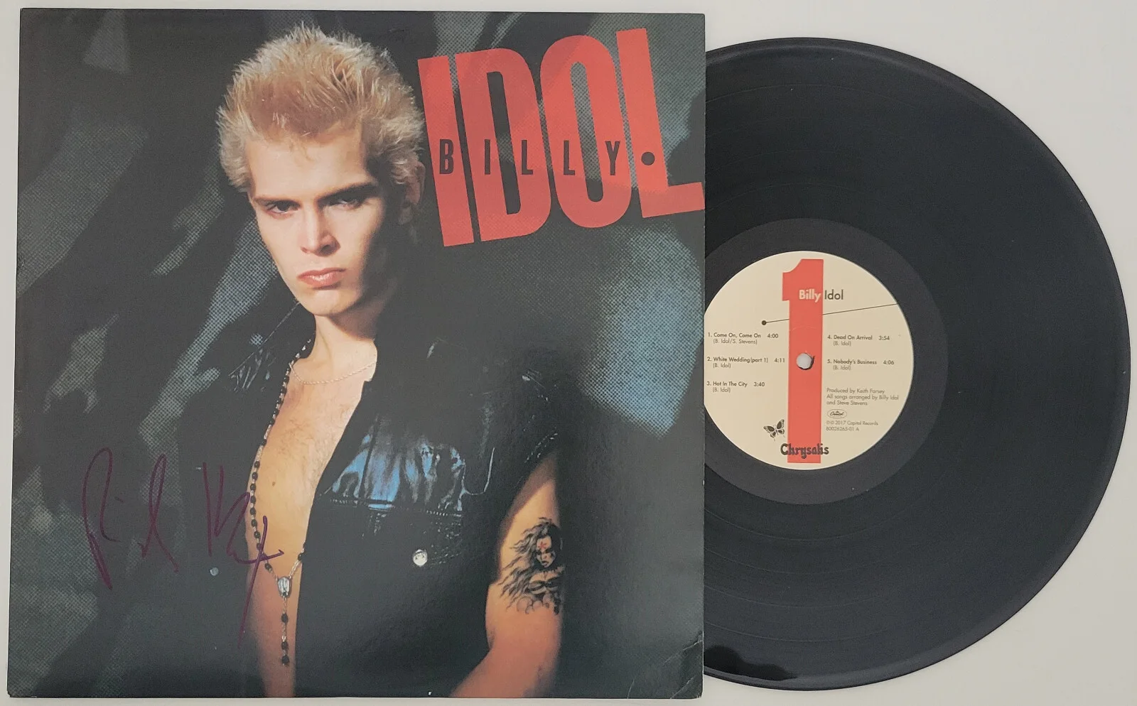 Billy Idol signed seft titled album LP vinyl Record COA exact proof autographed, изображение 2