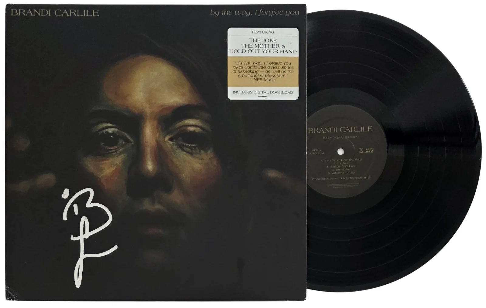Brandi Carlile Signed By the Way I Forgive You Album Proof COA Autographed Vinyl, изображение 2