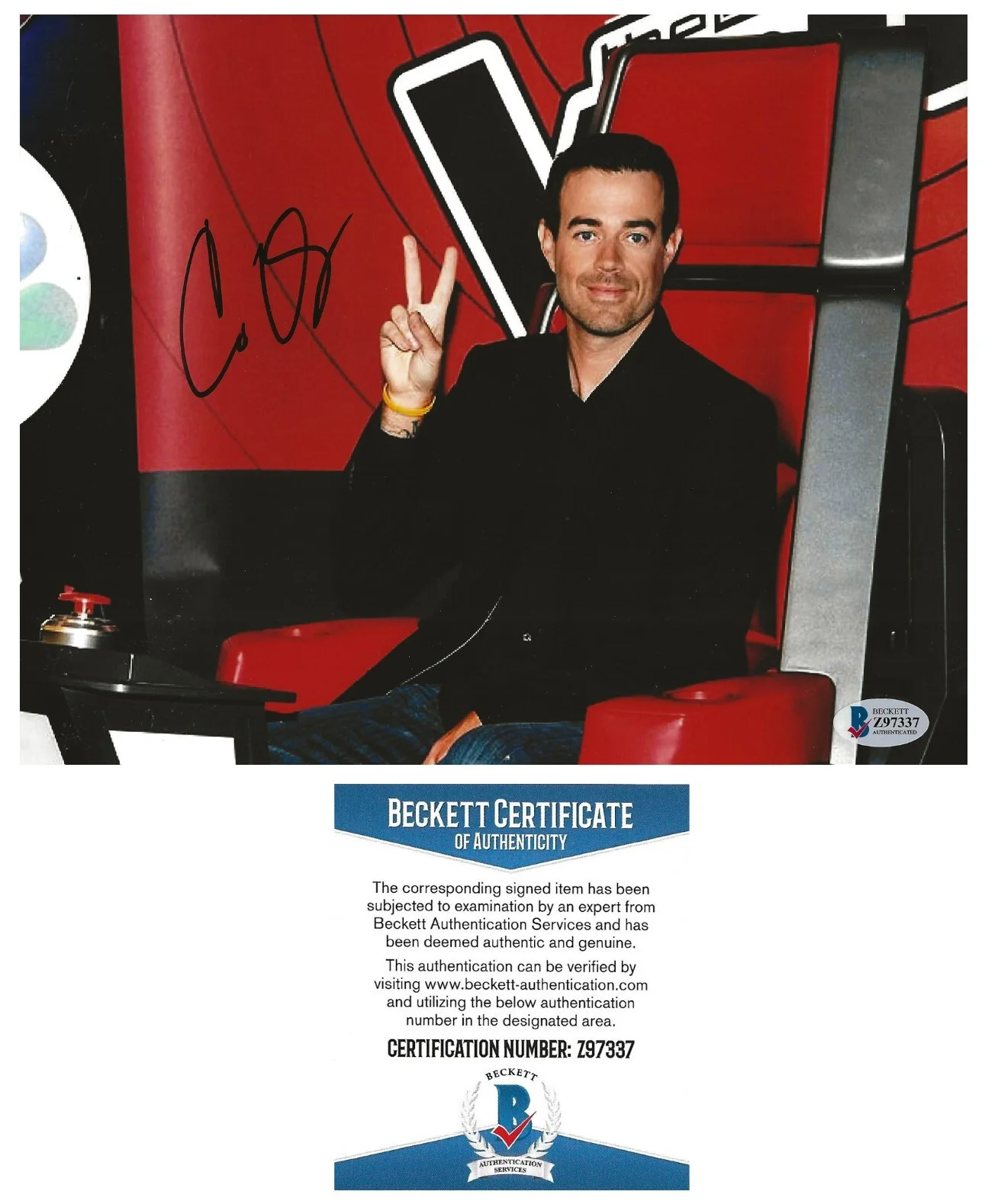 Carson Daly — Carson Daly MTV Host signed 8x10 photo Beckett COA autographed