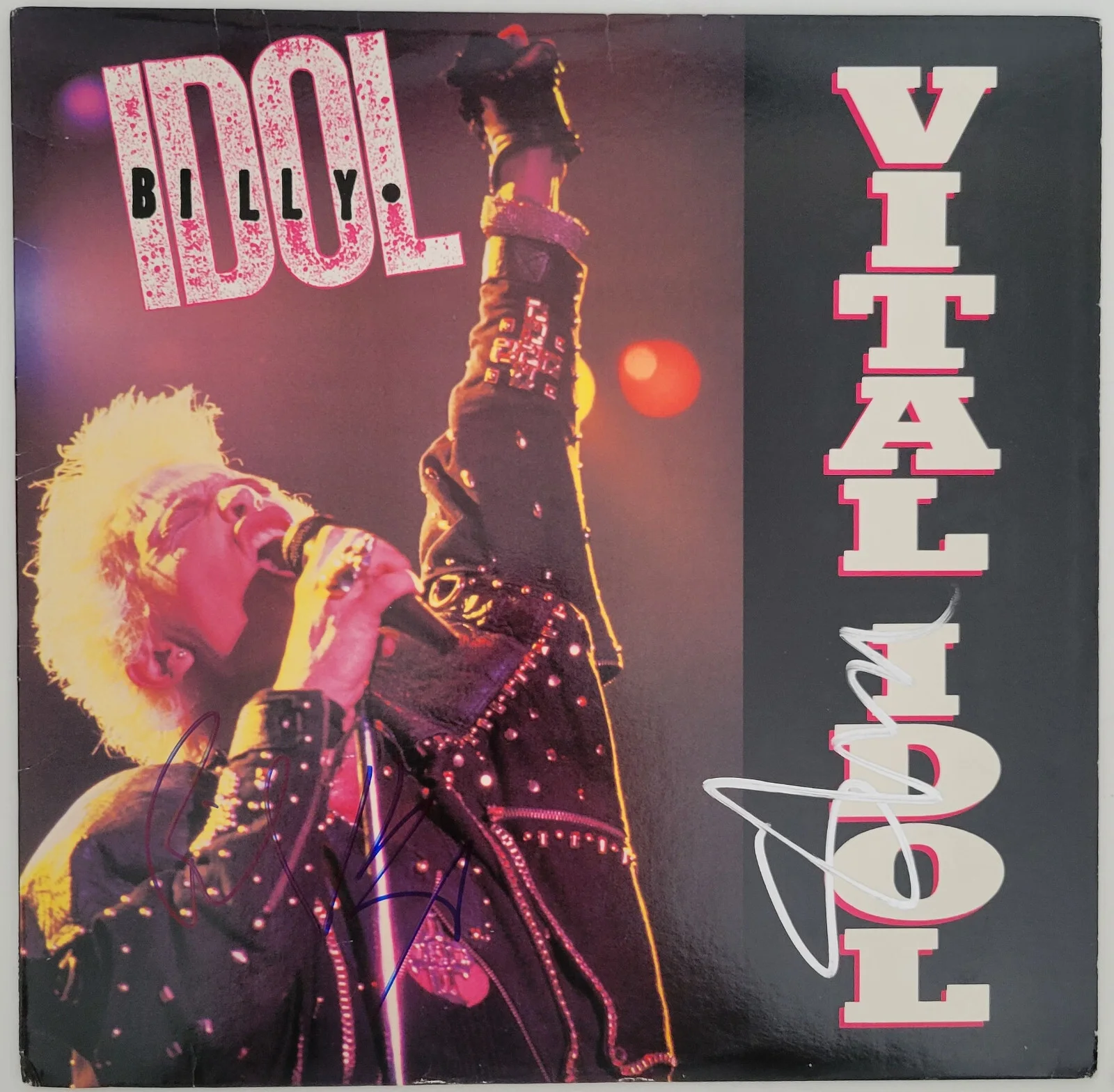Billy Idol Steve Stevens signed Vital Idol album vinyl COA proof autographed, изображение 4