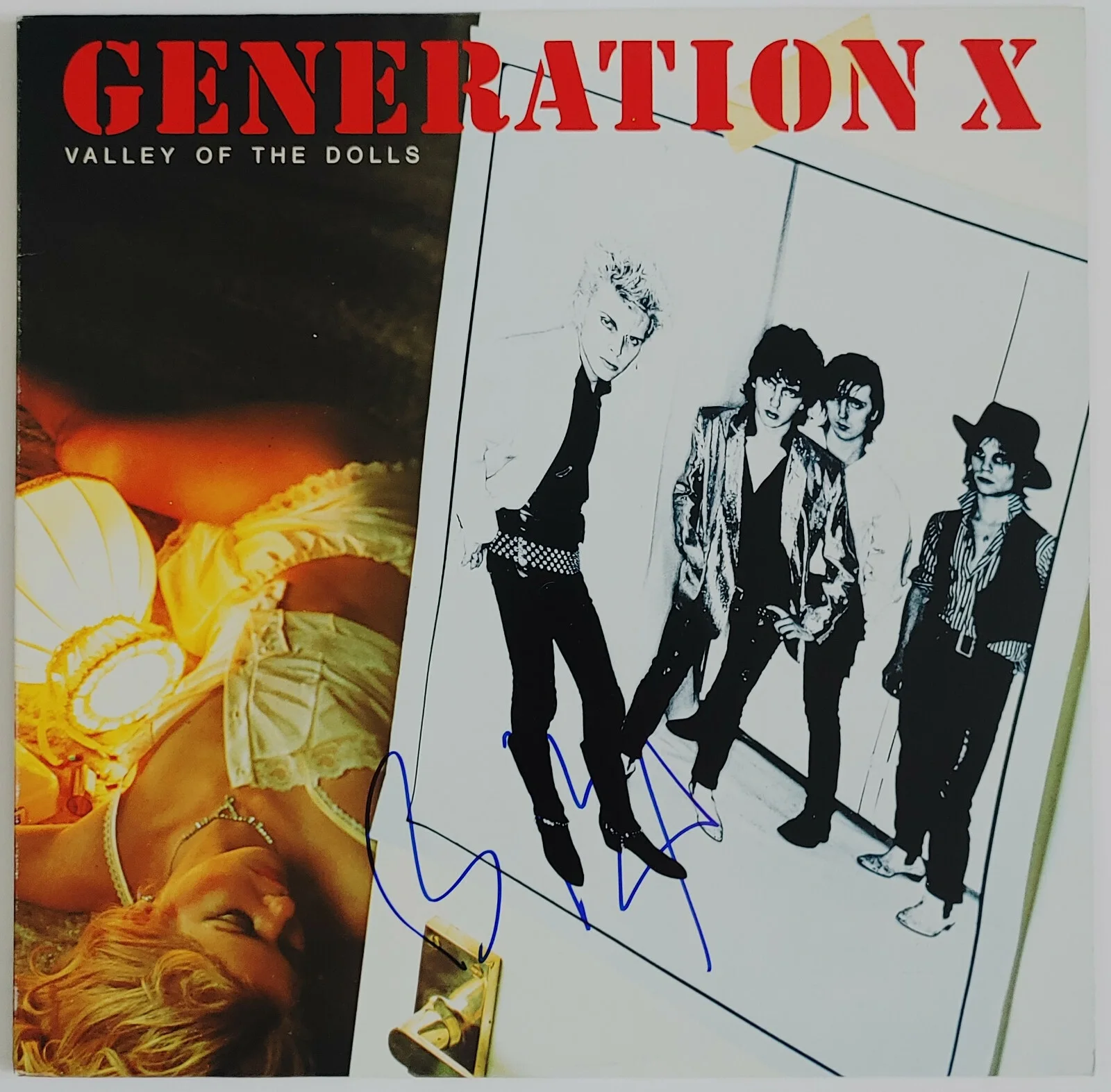 Billy Idol signed Generation X Valley of the Dolls album vinyl proof Beckett COA, изображение 2