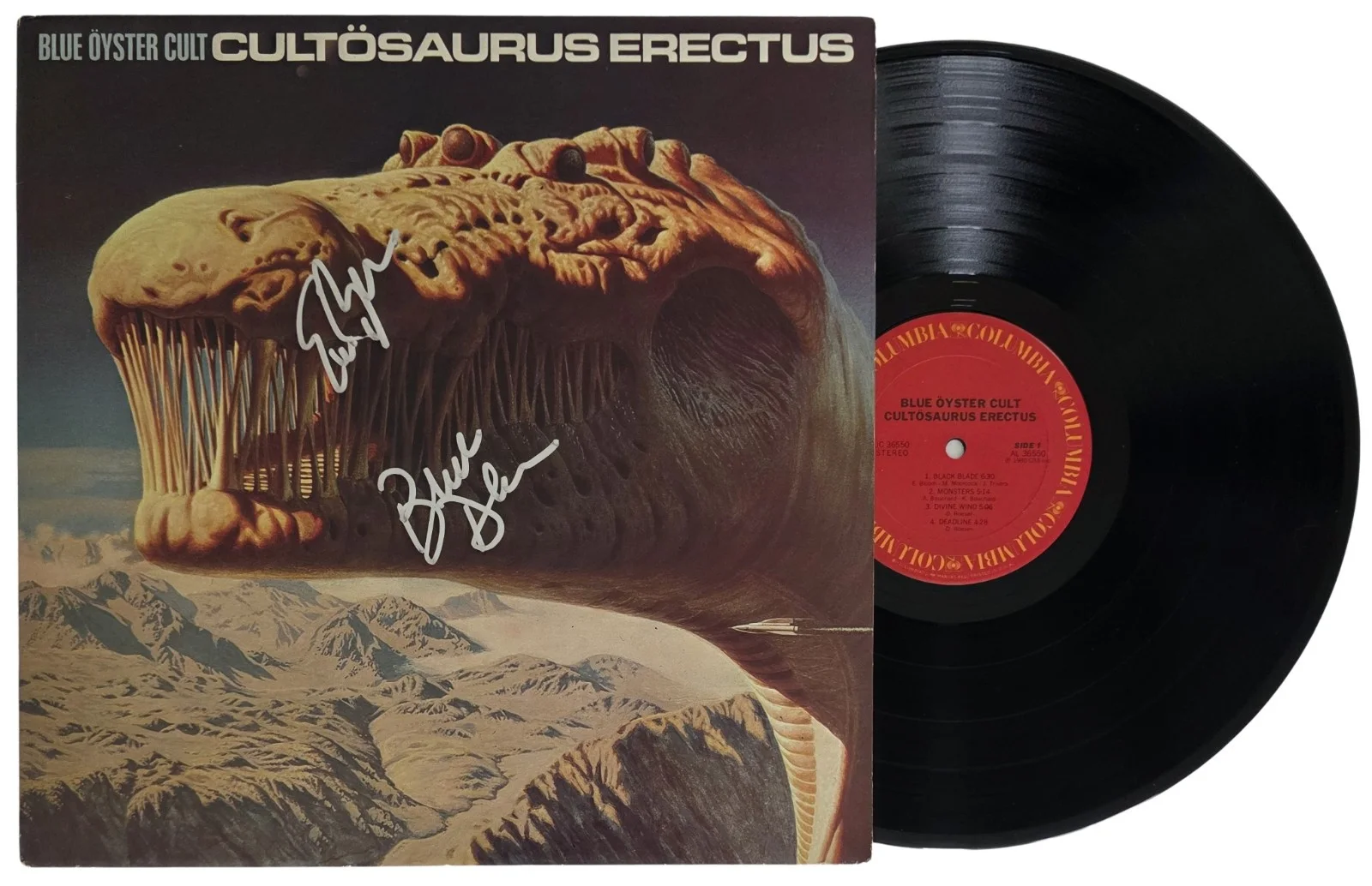 Blue Oyster Cult Signed Cultosaurus Erectus Album COA Proof Autographed Vinyl, изображение 2