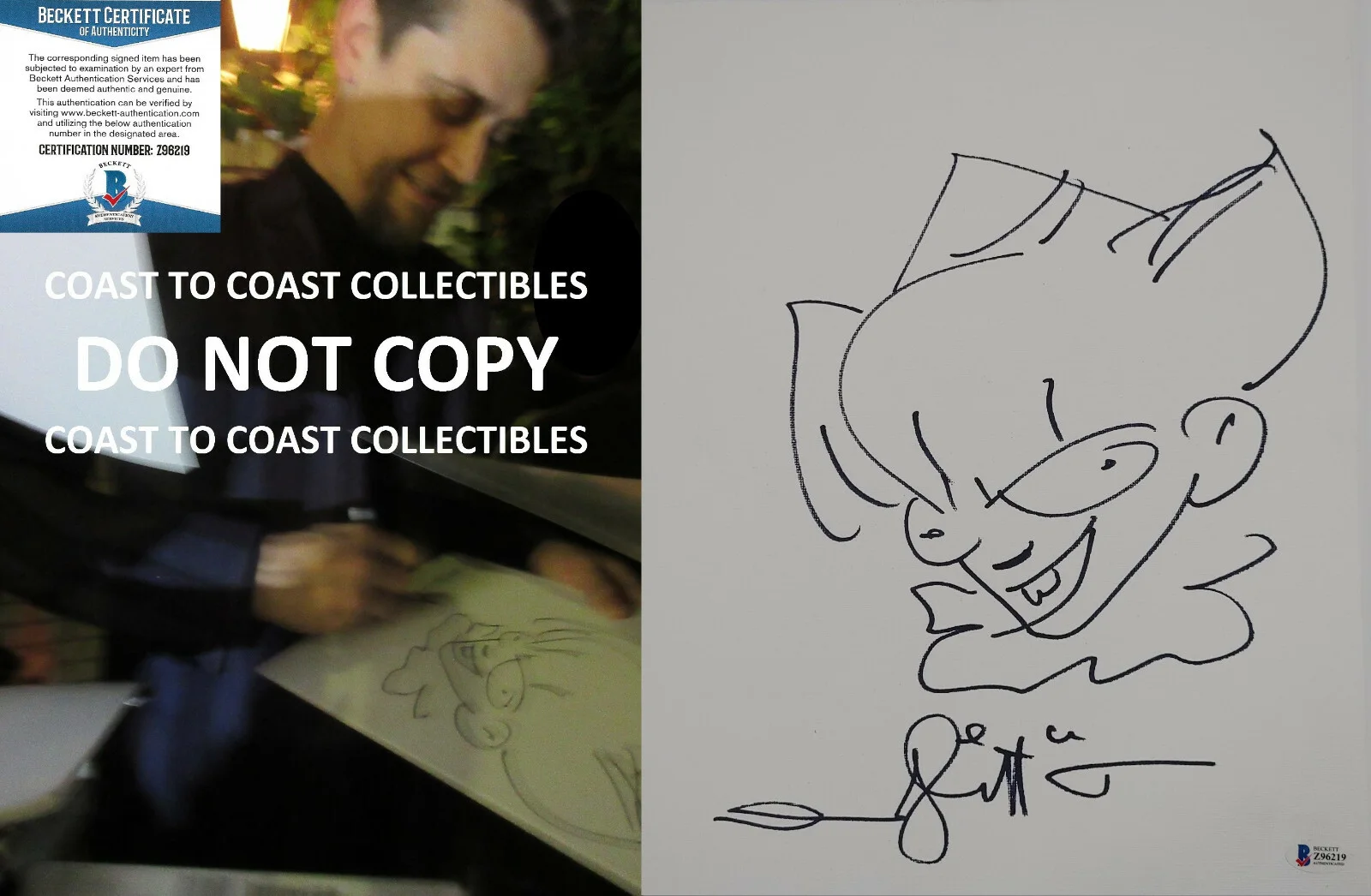 Andres Andy Muschietti — Andres Andy Muschietti autographed 11x14 original sketch COA exact Proof Beckett