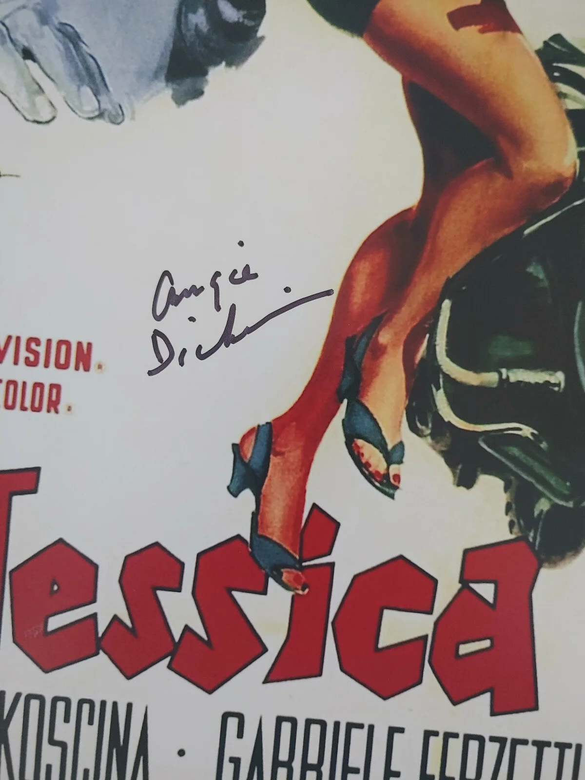 Angie Dickinson — Angie Dickinson signed 12x18 Jessica movie photo poster COA proof. Beckett BAS, изображение 4